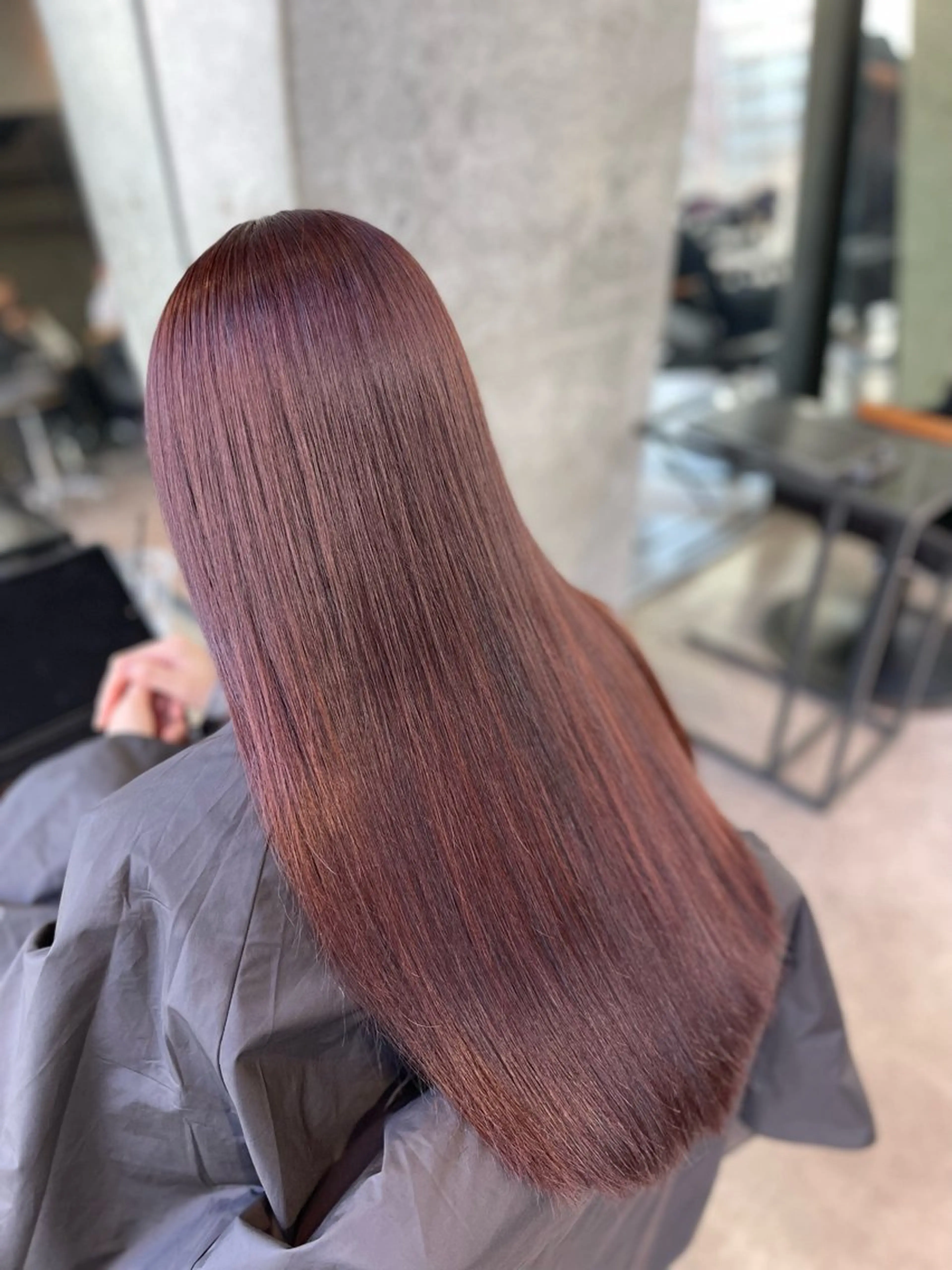 セミロング カラー 髪質改善/堀江 ケアカラーtoshiのヘアスタイル