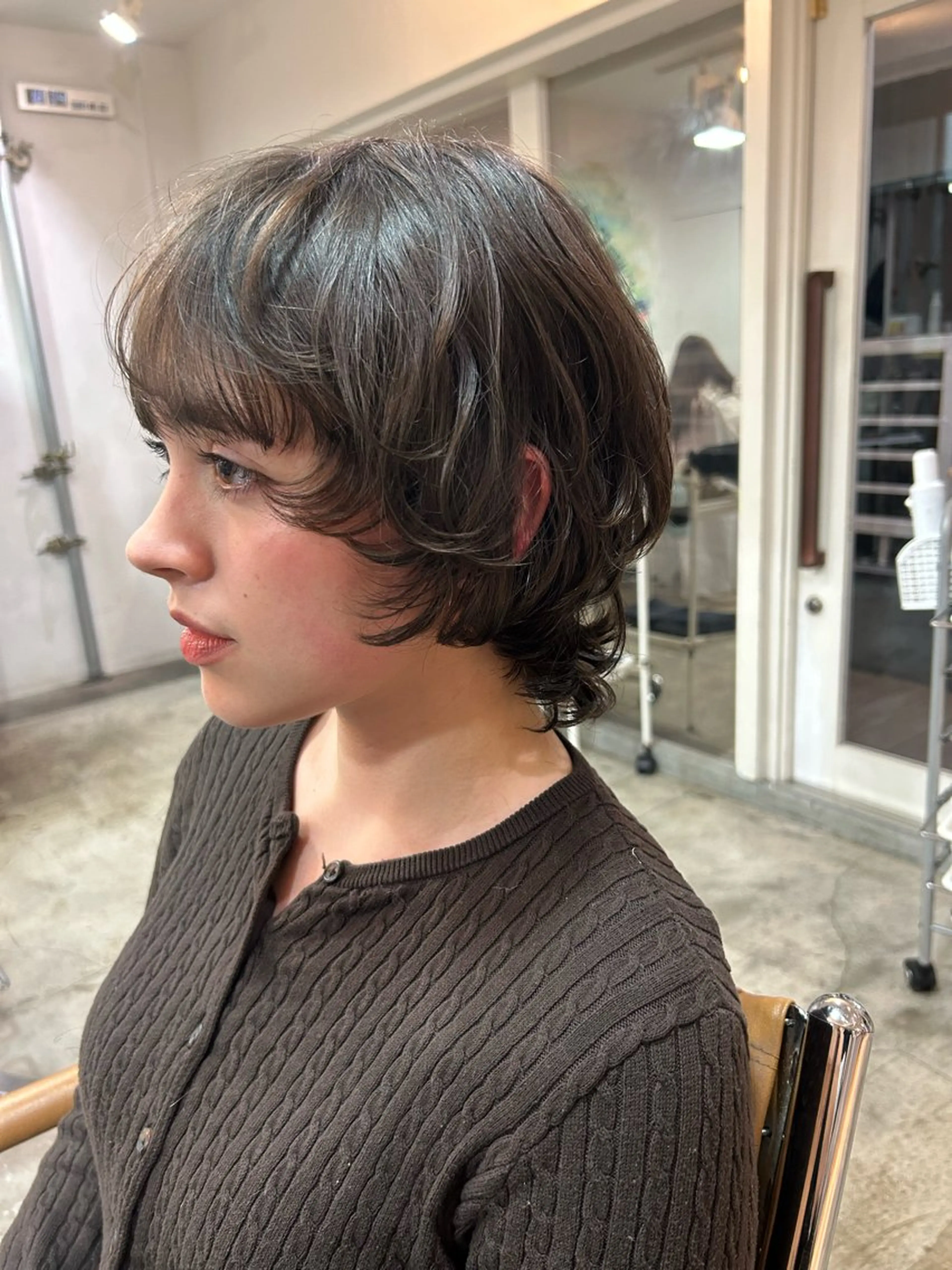 ショート ショートヘア ウルフカット パーマ 🤎指名No.1ハイ トーン🤎日向花🤎のヘアスタイル