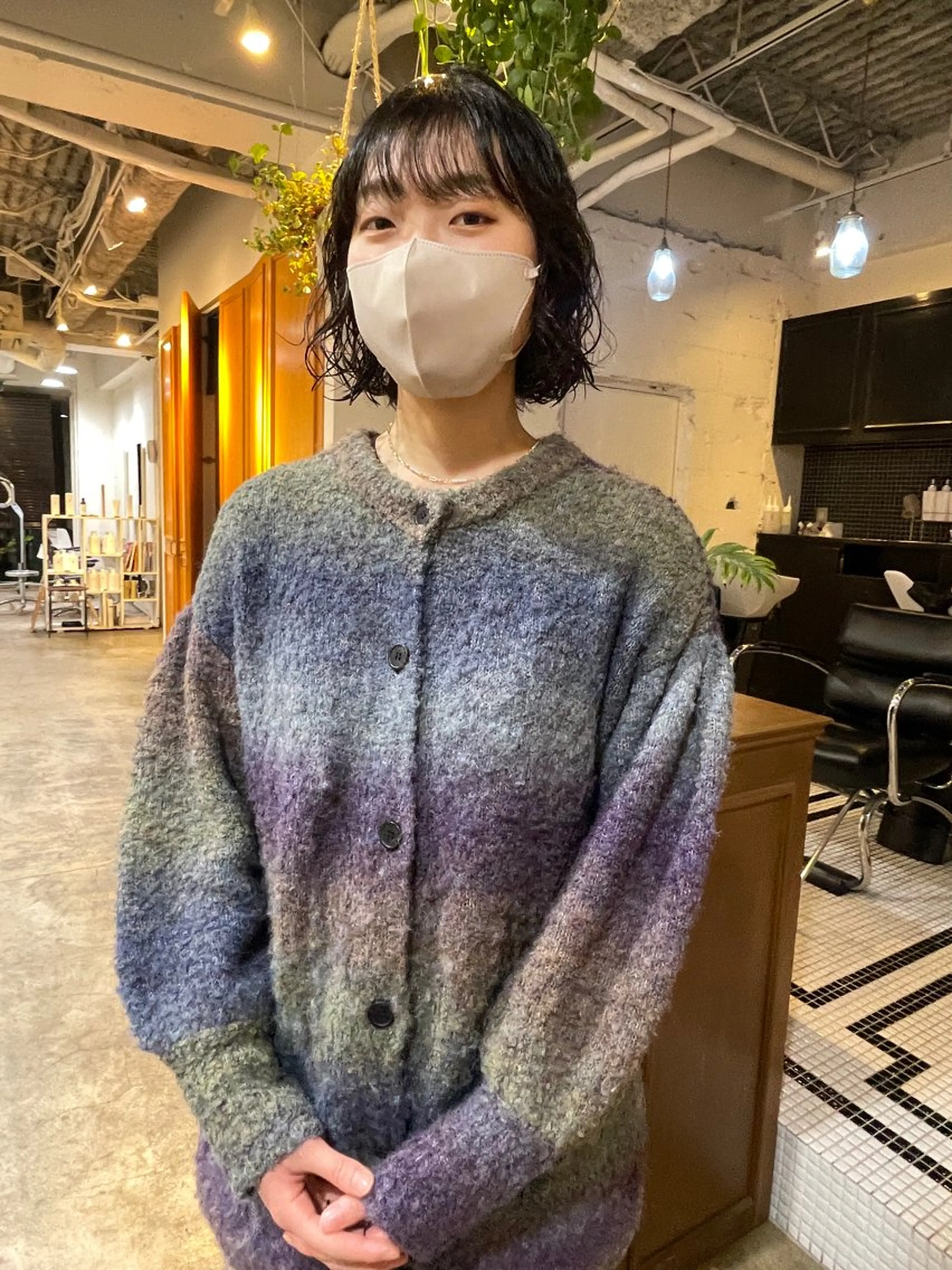 ミディアム カラー パーマ レイヤー/似合わせ TAKUYAのヘアスタイル