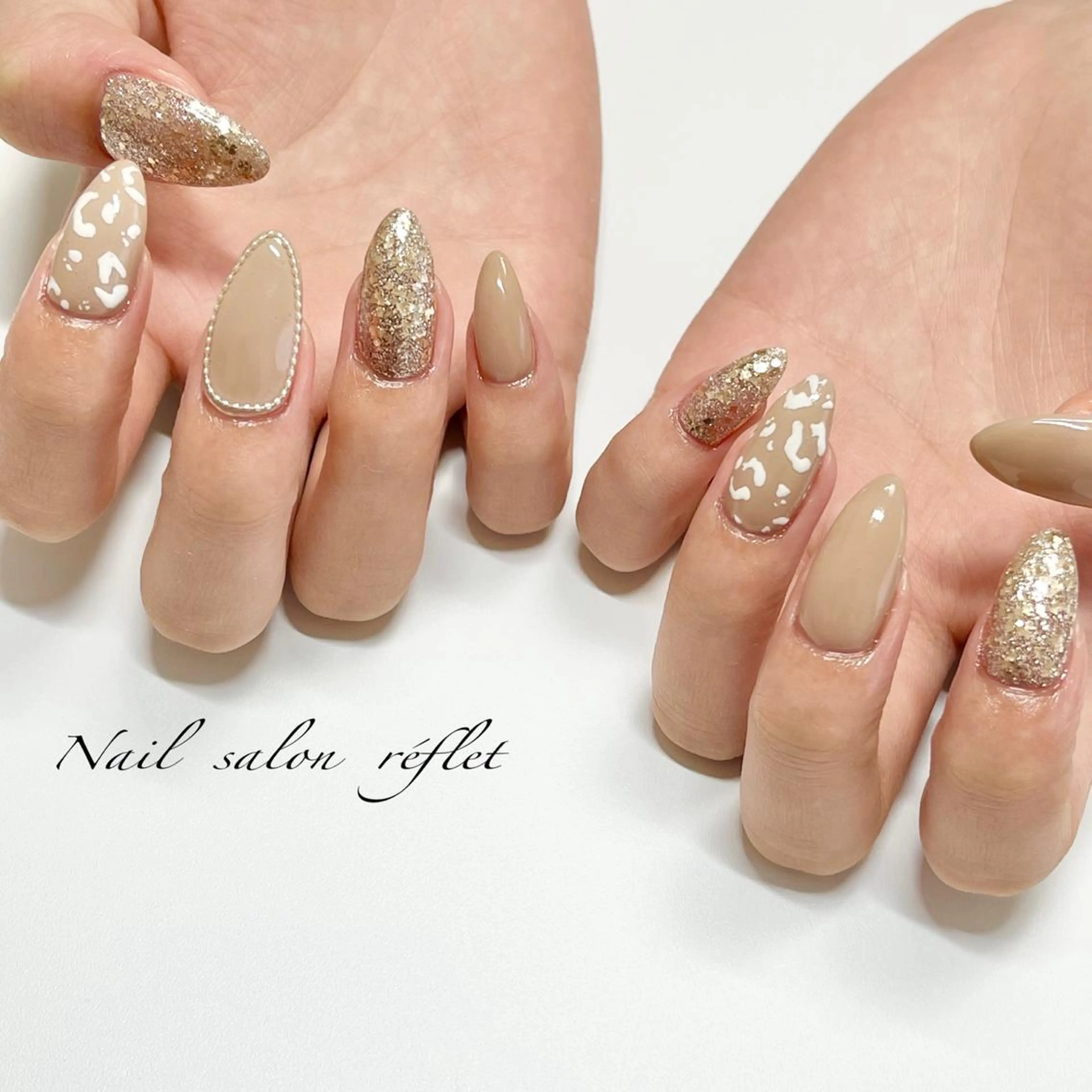 ネイル アニマル柄 ハンドネイル Nailsalon Lebelのネイルデザイン