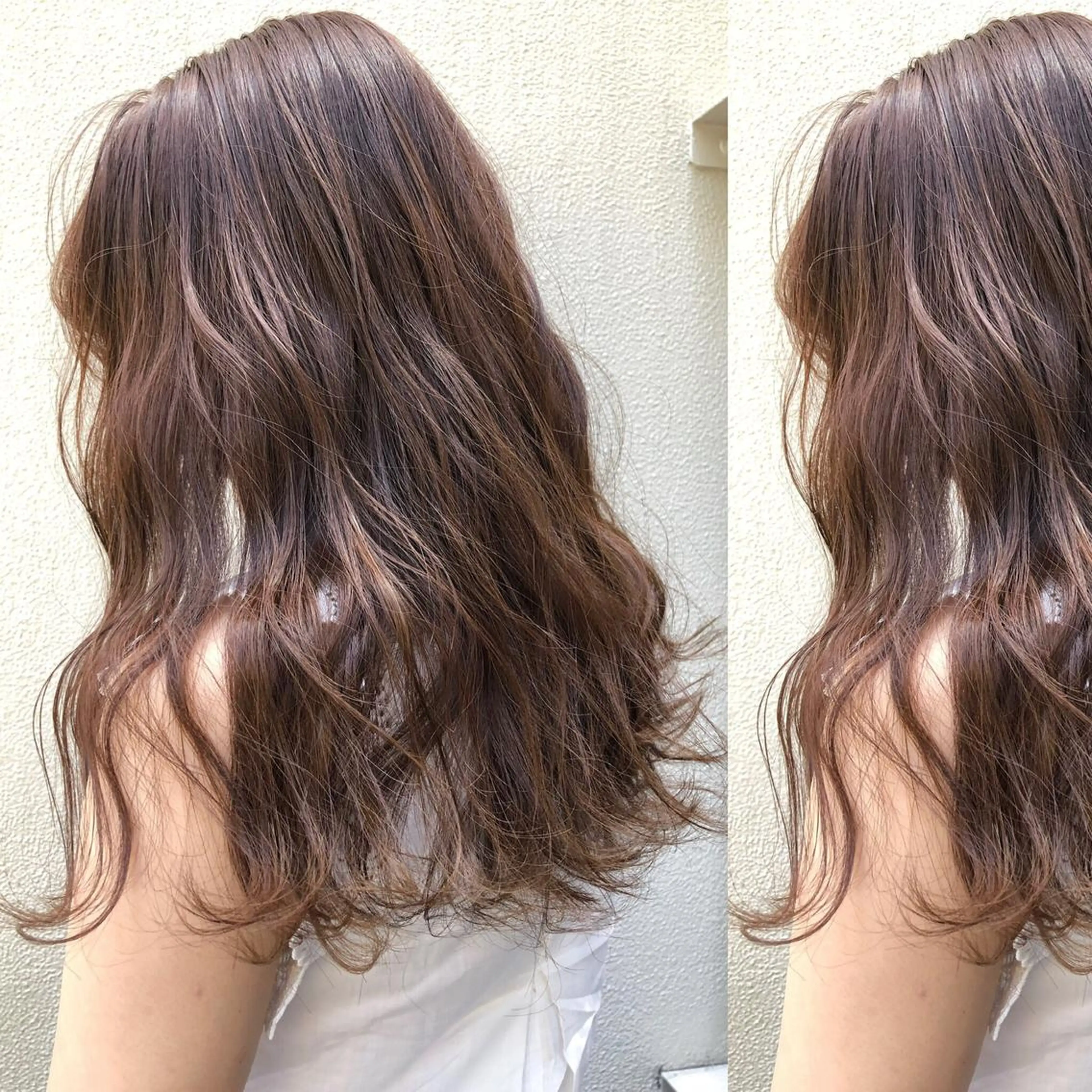セミロング カラー ベージュカラー オリーブベージュ カット ヘアカラー トリートメント ツキノキ ミナのヘアスタイル