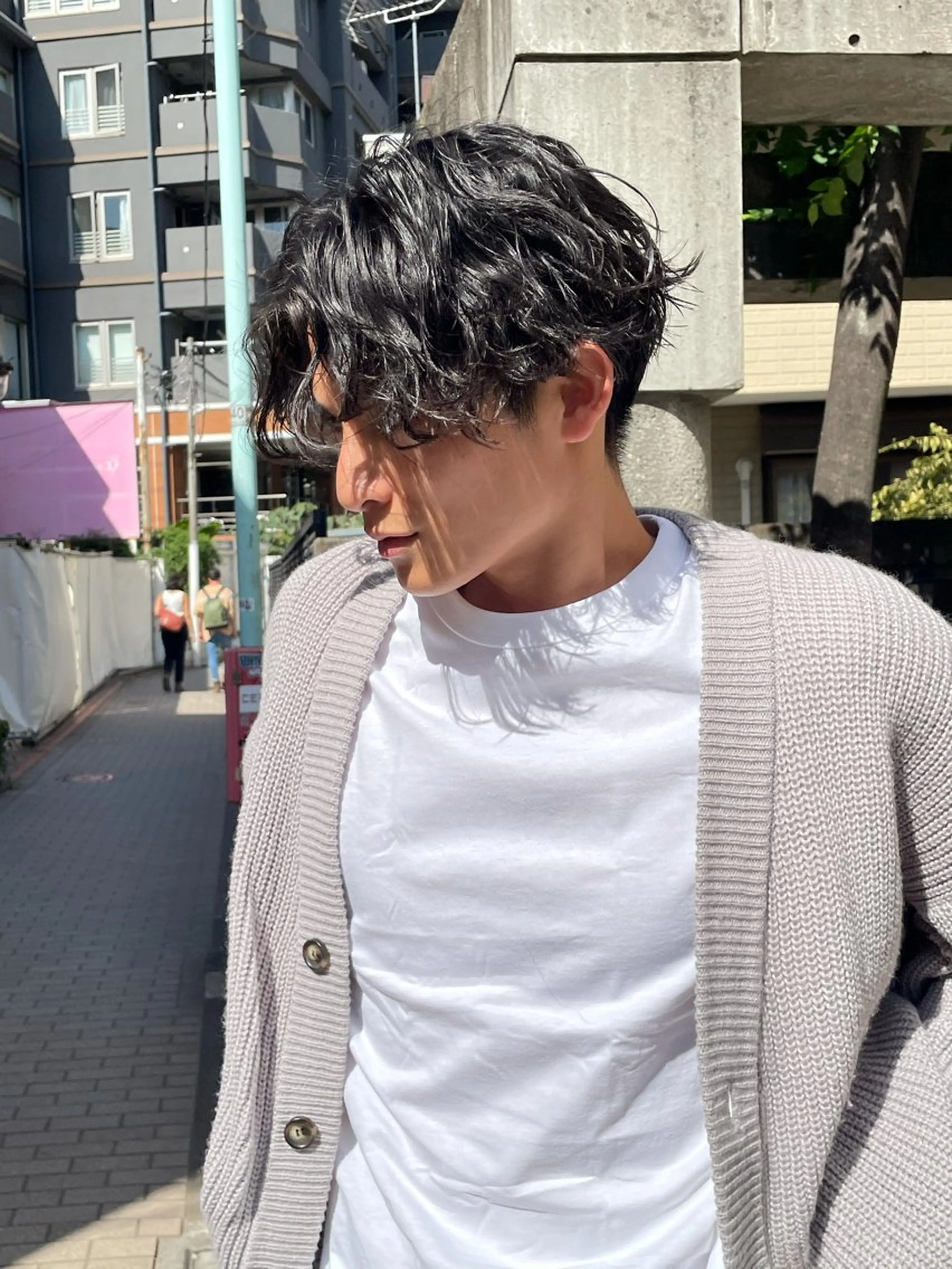 パーマ メンズ トリートメント ヘアセット 新宿/韓国ヘア/ 髪質改善ストレートのヘアスタイル