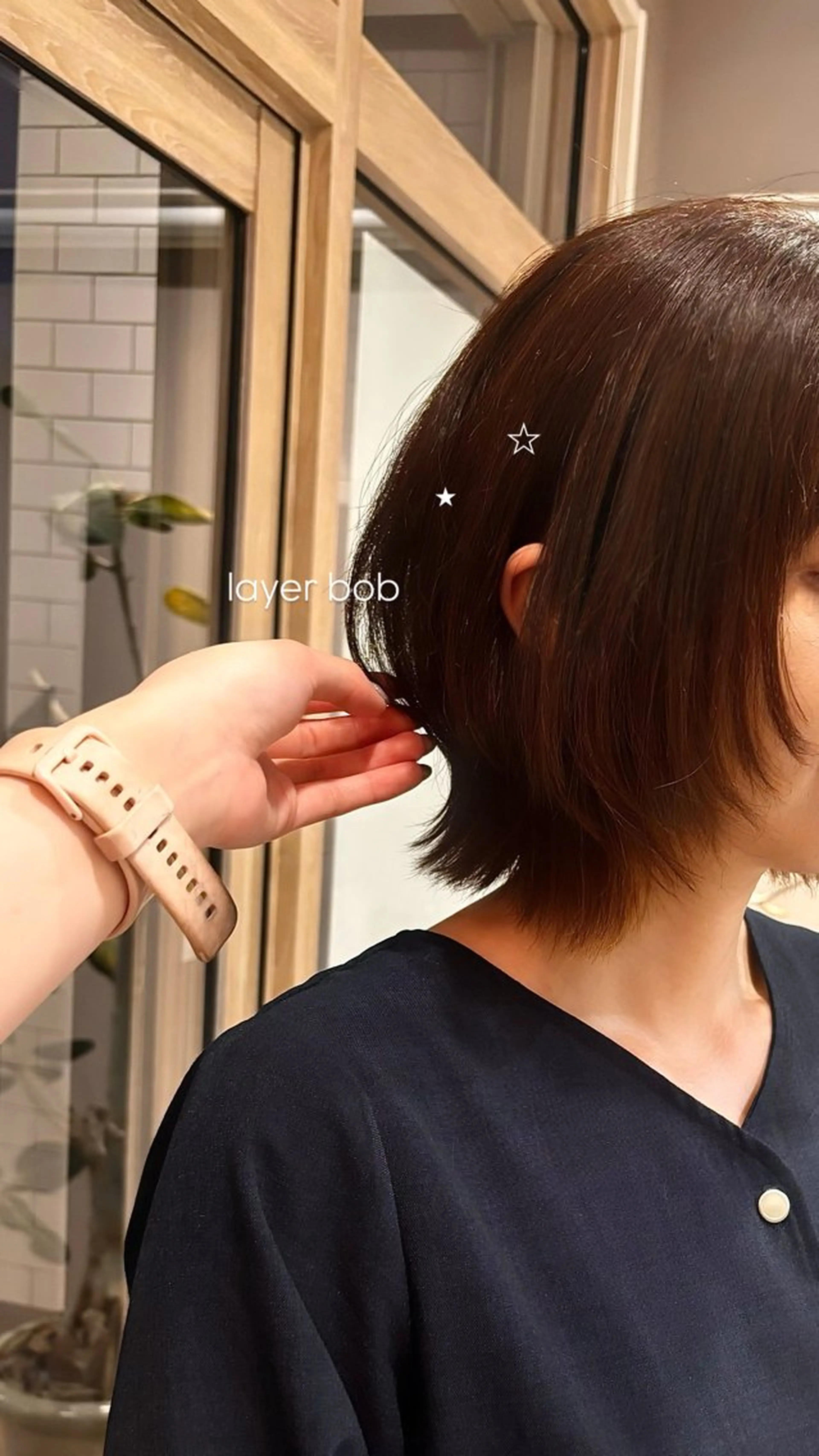ショート ボブレイヤー ボブ レイヤーカット 大橋 彩香のヘアスタイル