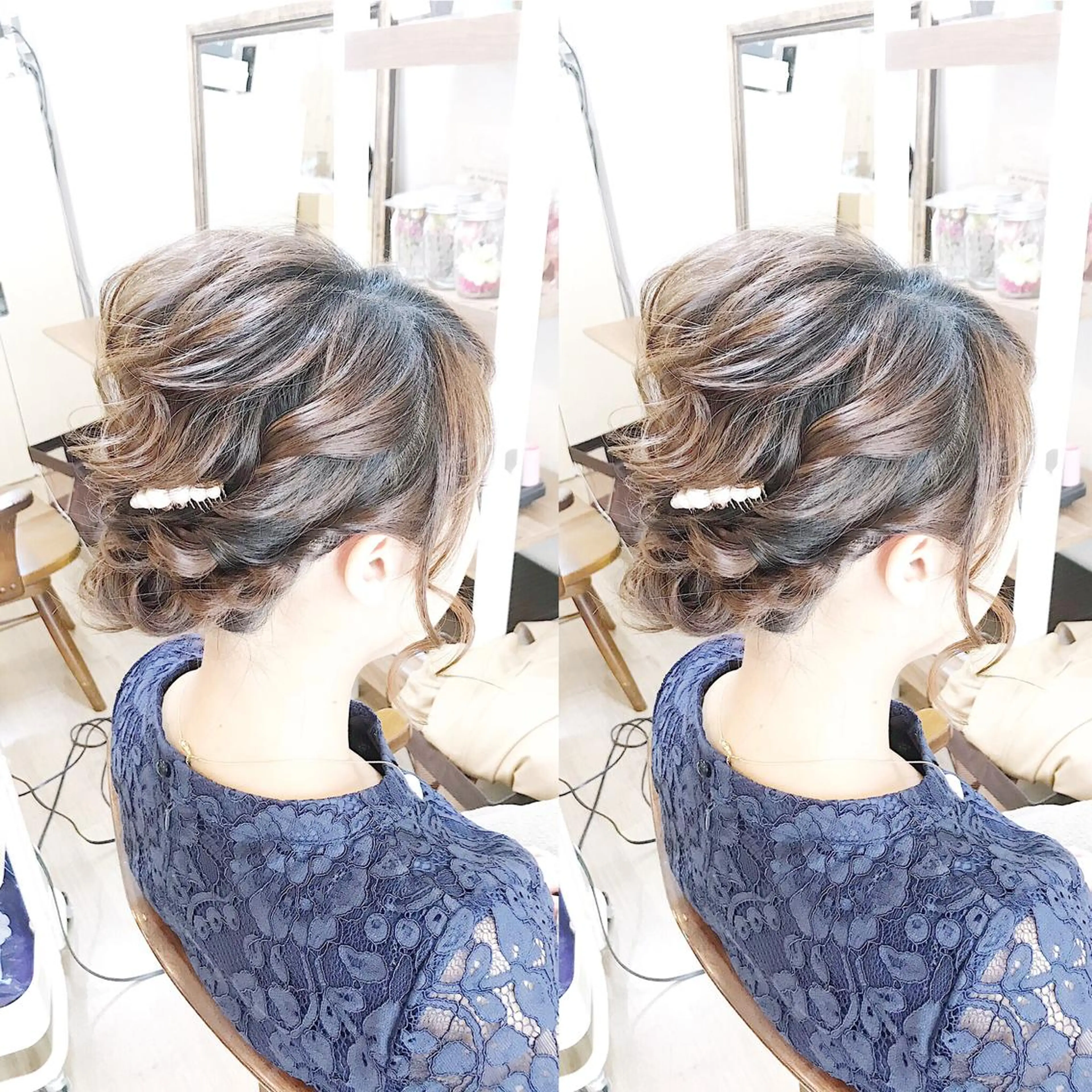 セミロング ヘアアレンジ 早朝✨ヘアセット 着付け/清水玲歌のヘアスタイル