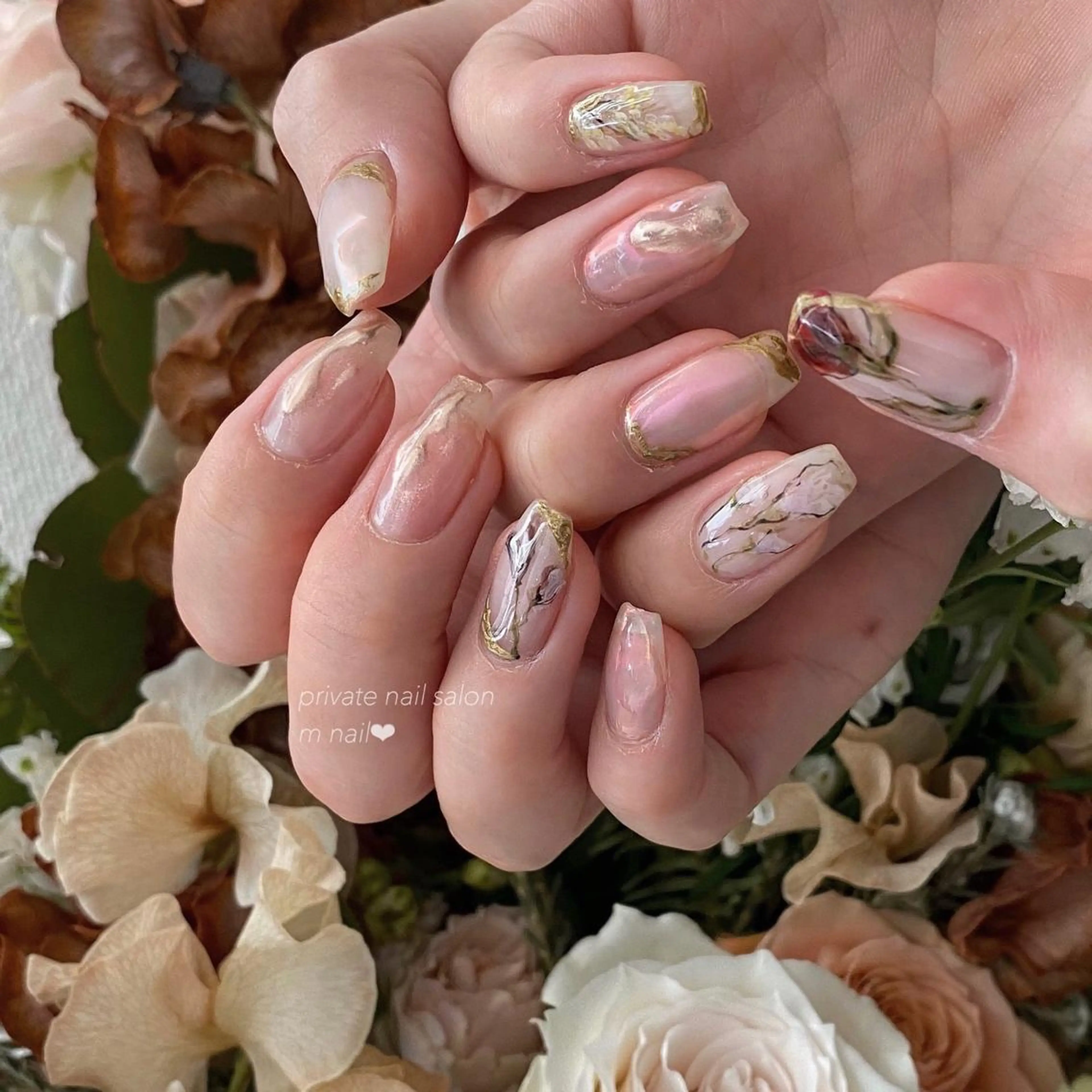 ネイル フラワーネイル ハンドネイル 小河原 舞のネイルデザイン