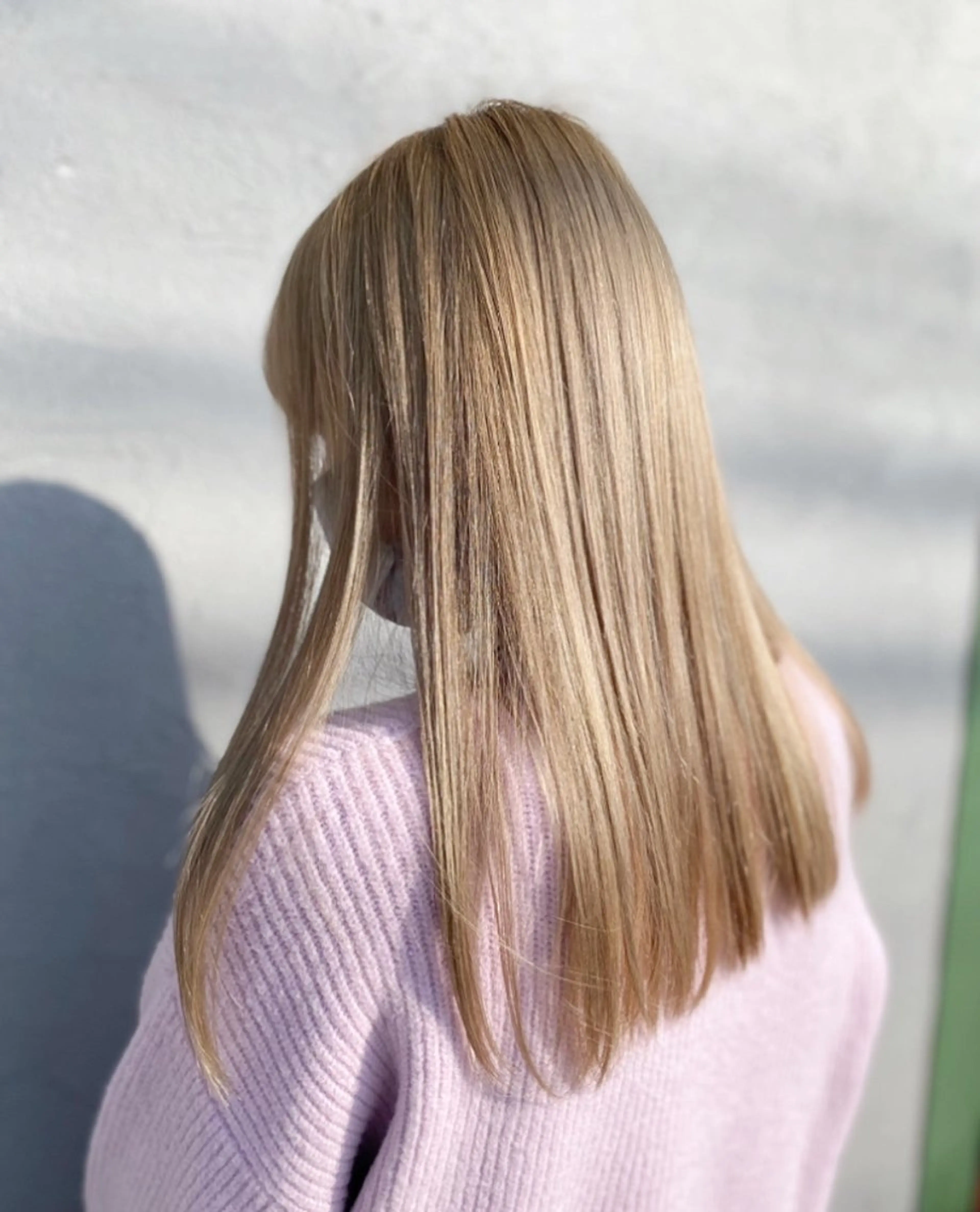 ロング カット ヘアカラー トリートメント ブリーチなしWカラー /酸性ストレート河本のヘアスタイル