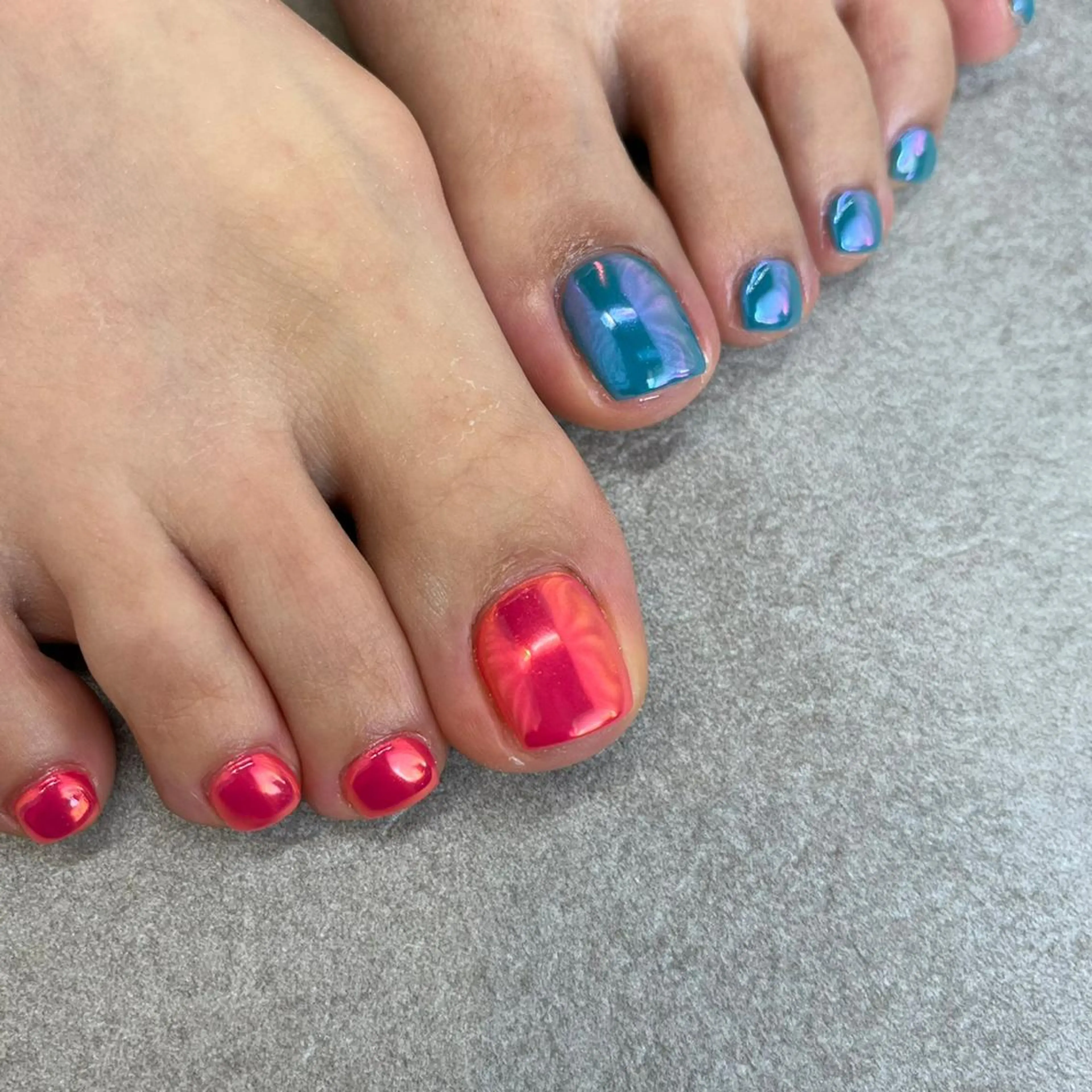 ネイル ミラーネイル 【やり放題専門店】 スカルプ＆長さ出しのネイルデザイン