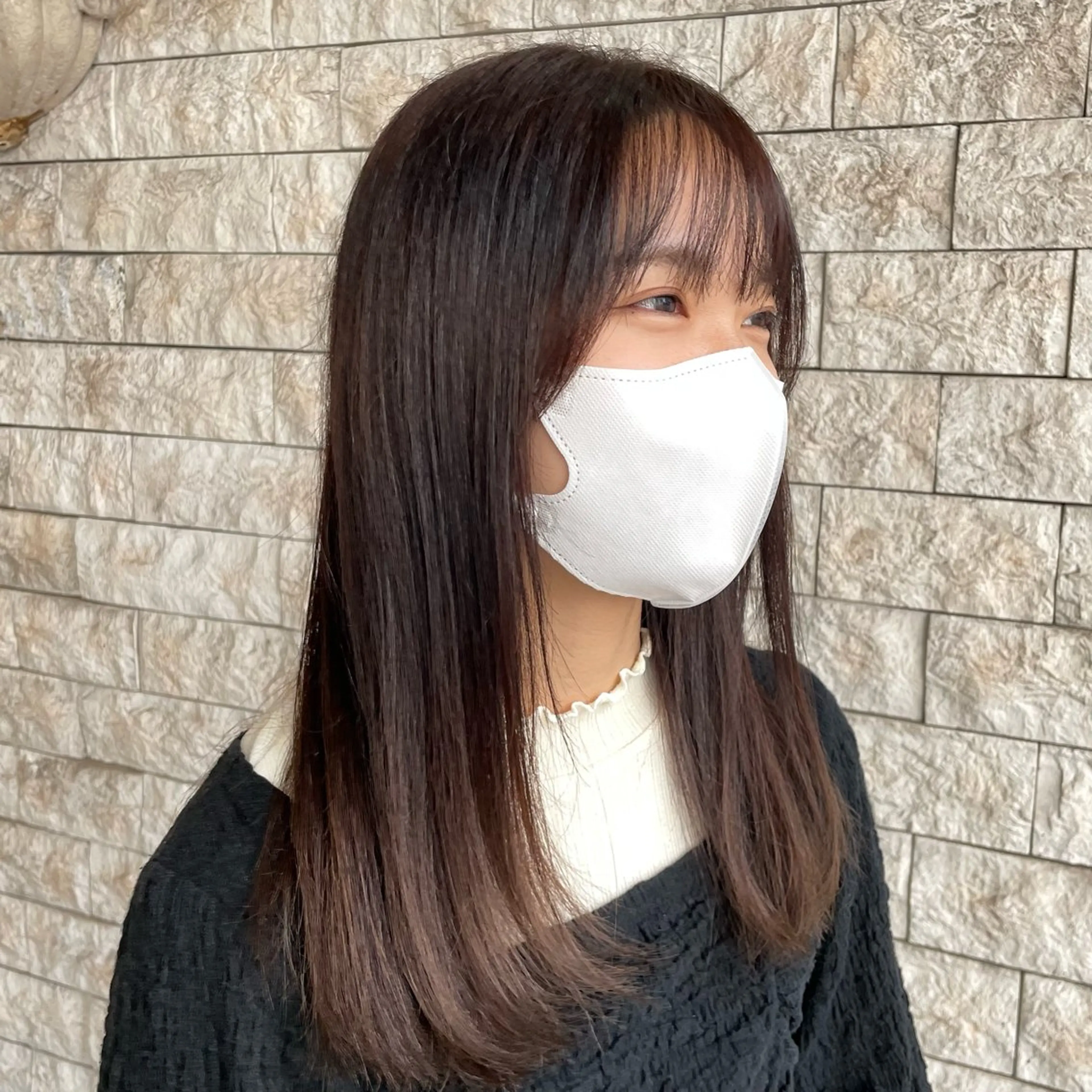 ミディアム ピンク・ラベンダー/ レイヤー/NANAのヘアスタイル