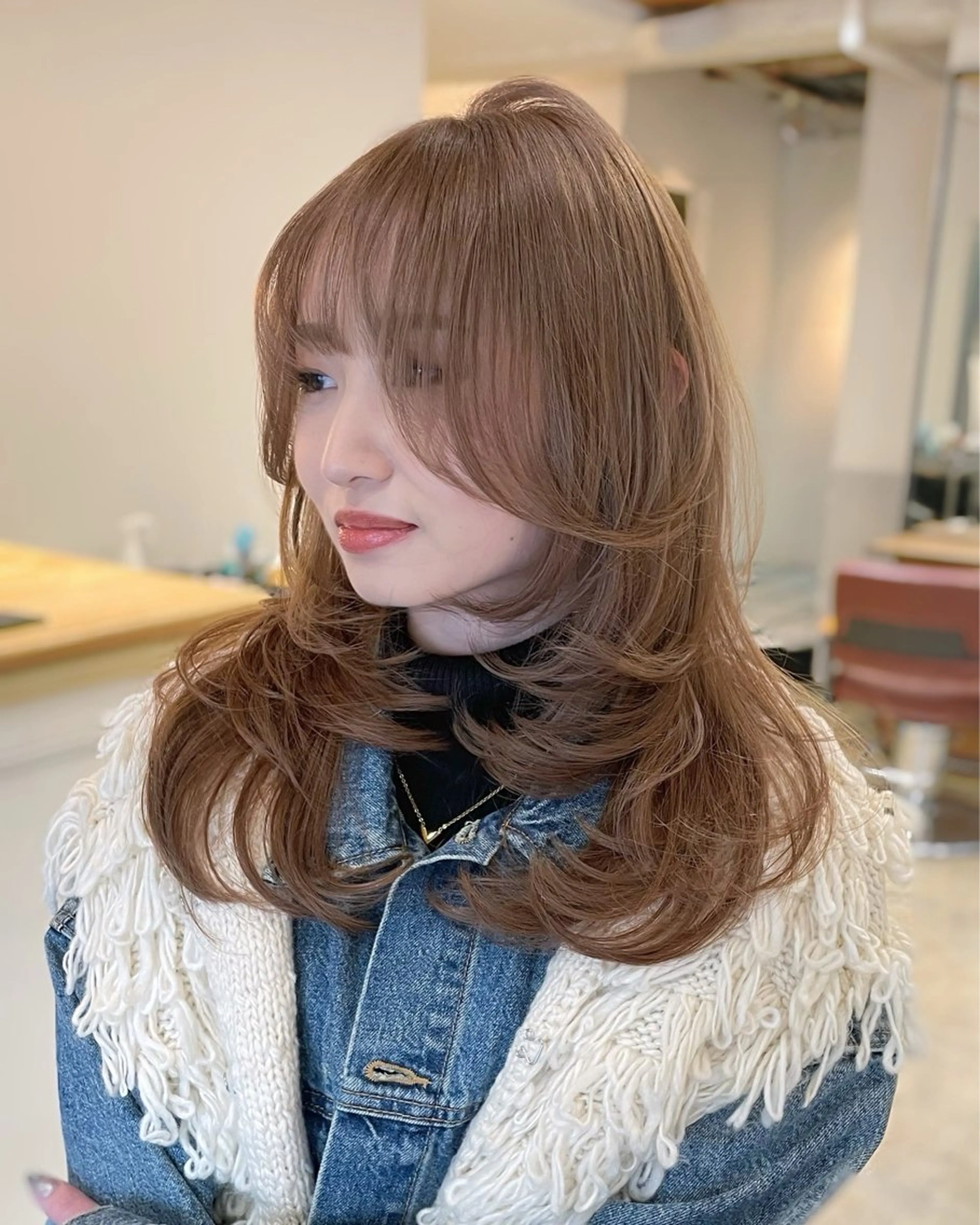 セミロング カラー カット ヘアカラー トリートメント レイヤー/透明感 カラー/Tamakiのヘアスタイル