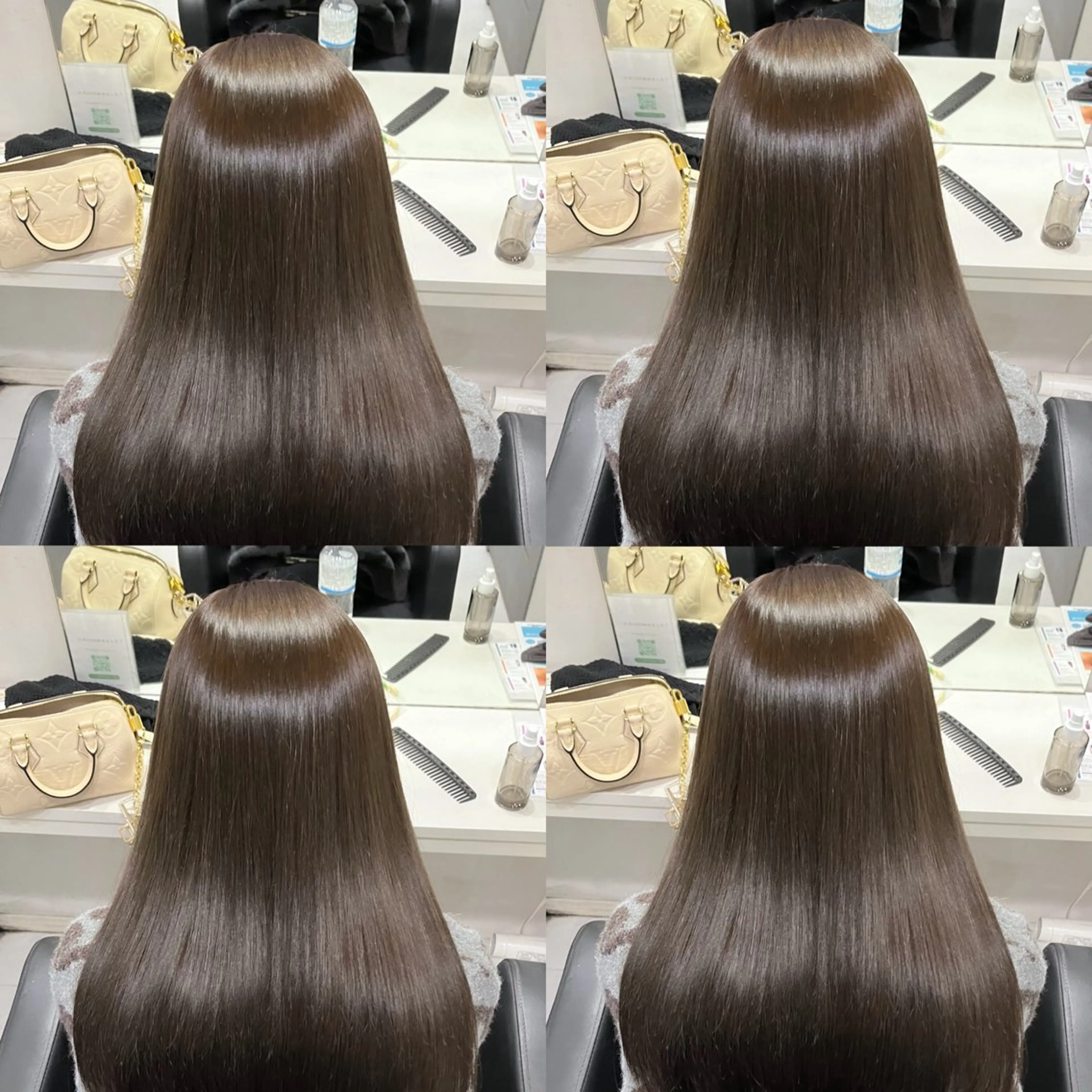 セミロング カラー ヘアカラー トリートメント 🦋REISA🦋 エクステ×ハイトーンのヘアスタイル