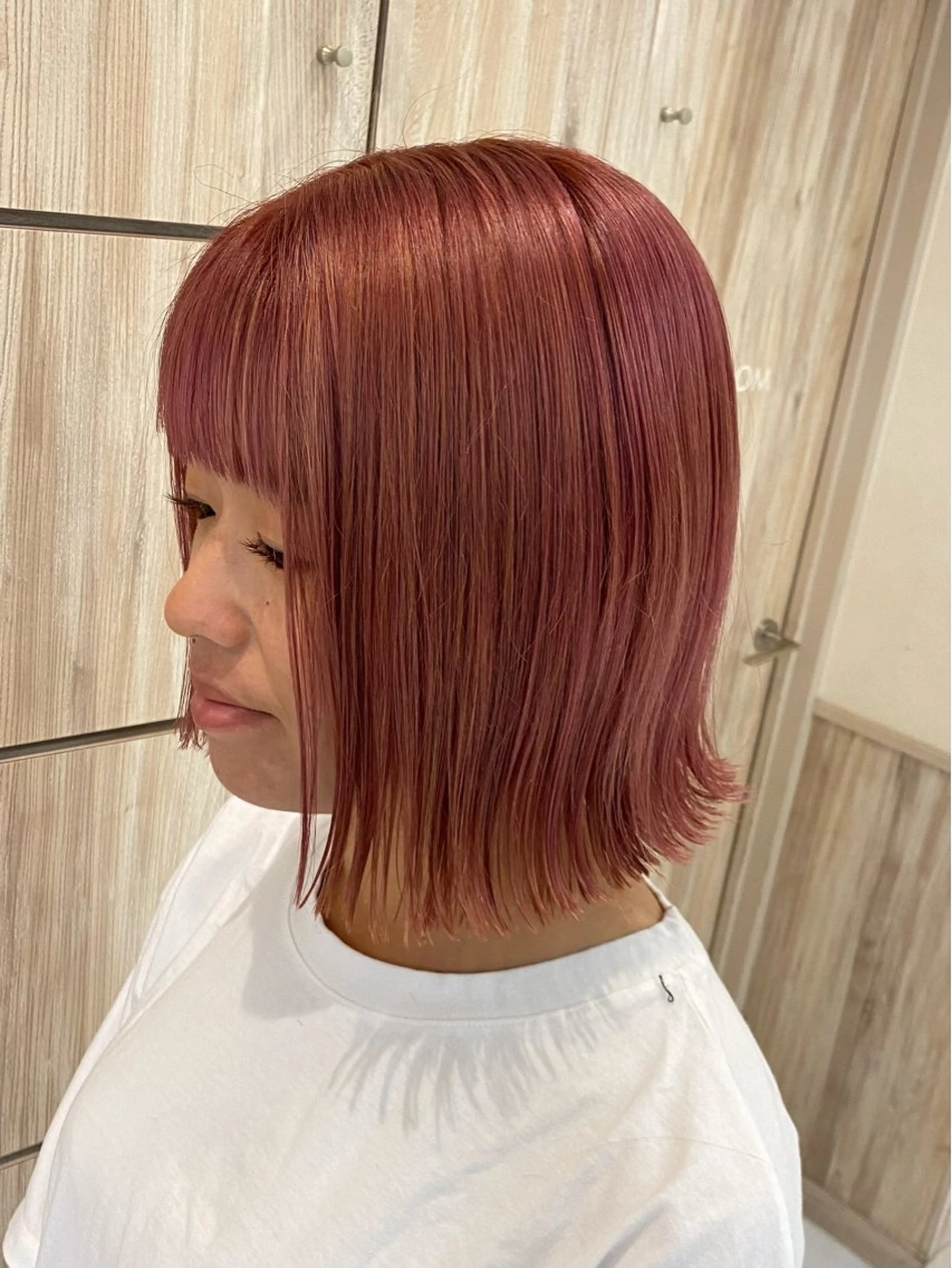 ミディアム カラー ベージュカラー ブリーチ ケアブリーチ ピンクカラー ピンクベージュ グランデュール焼津 SEIRYU🐉のヘアスタイル