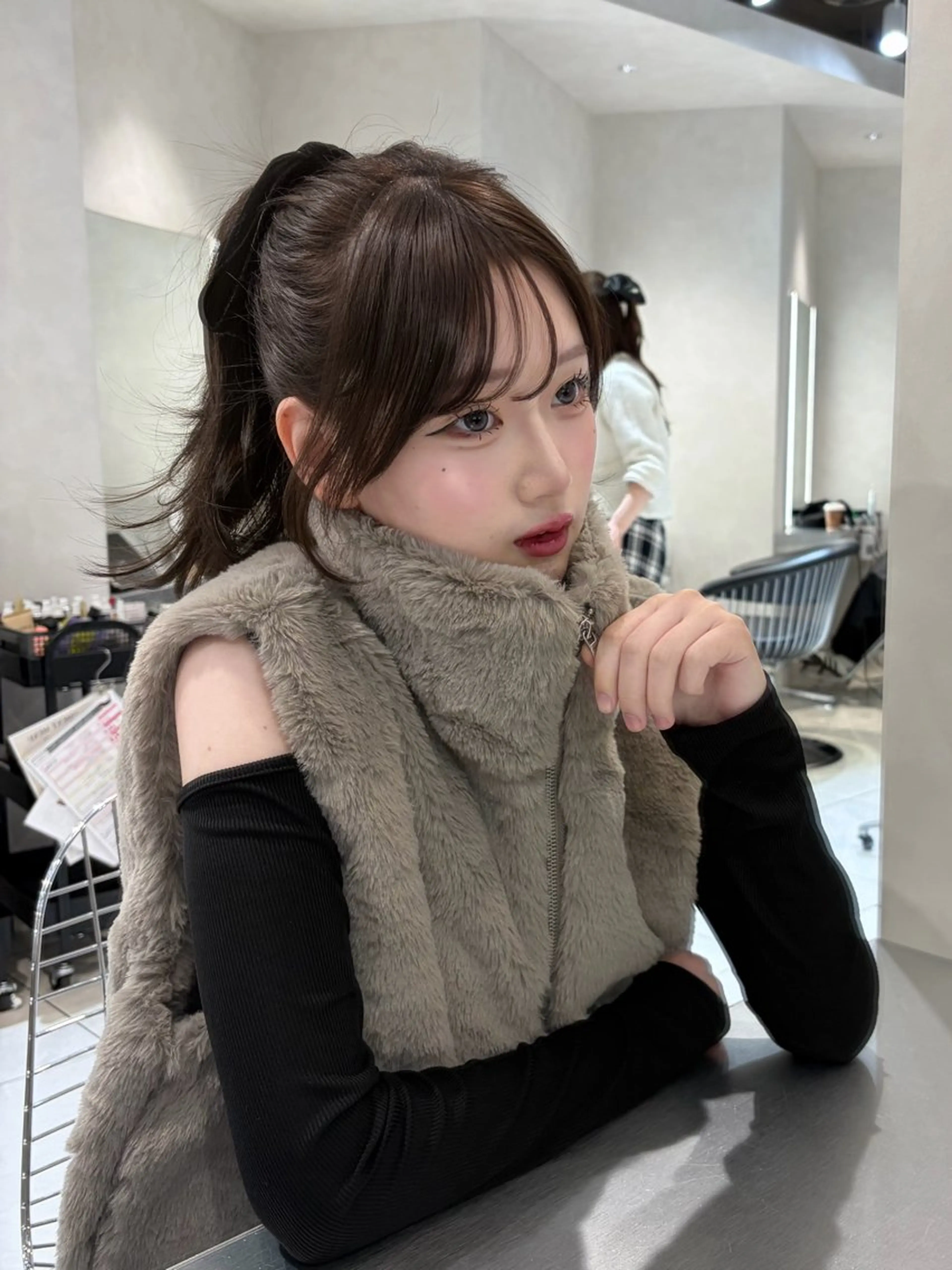 ロング カラー カット ヘアカラー トリートメント 韓国レイヤー×モテ髪 /MITSUKI🤍のヘアスタイル