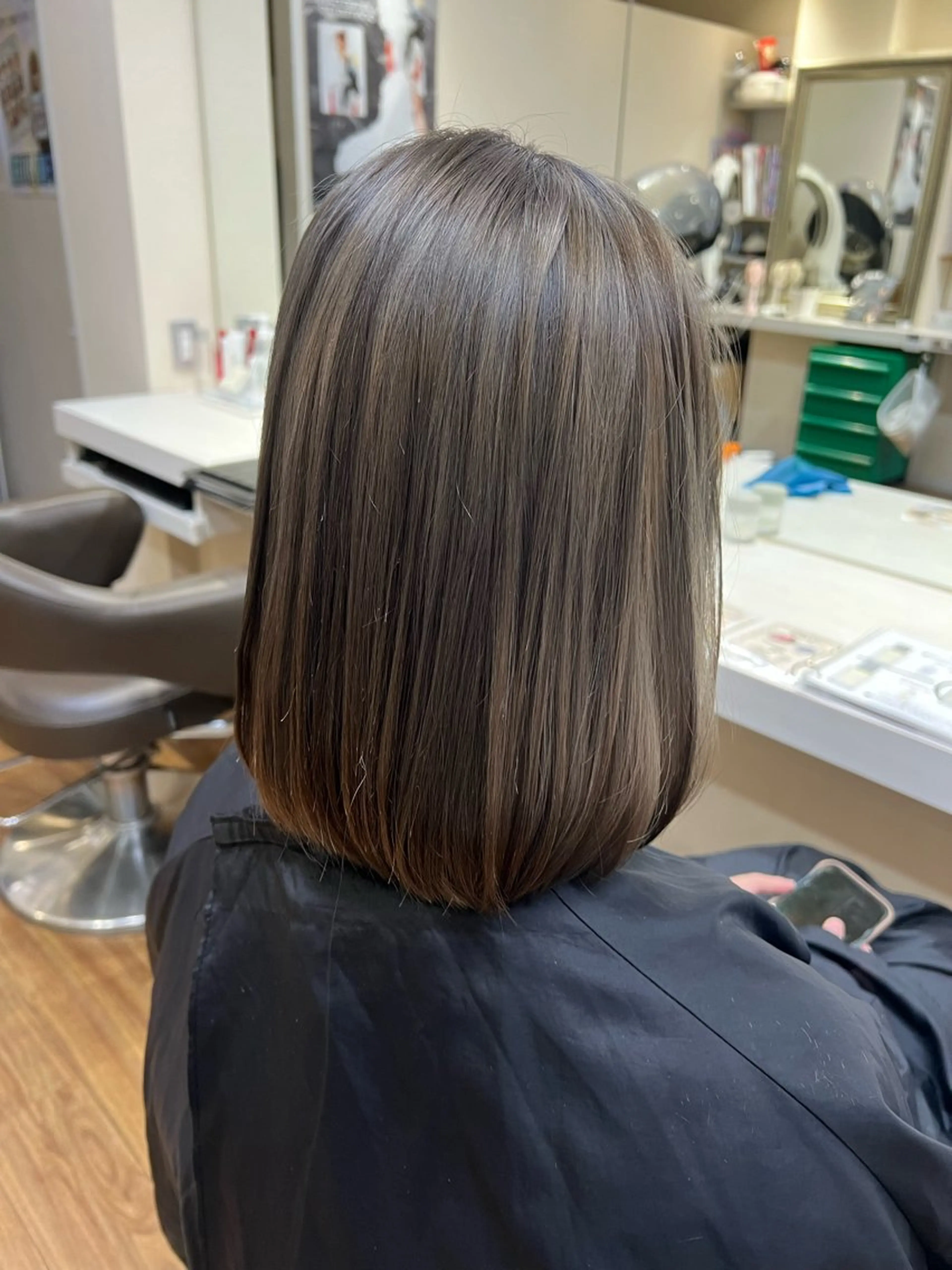 ショート 朝が楽になる艶髪縮毛 ✨中稲明梨のヘアスタイル