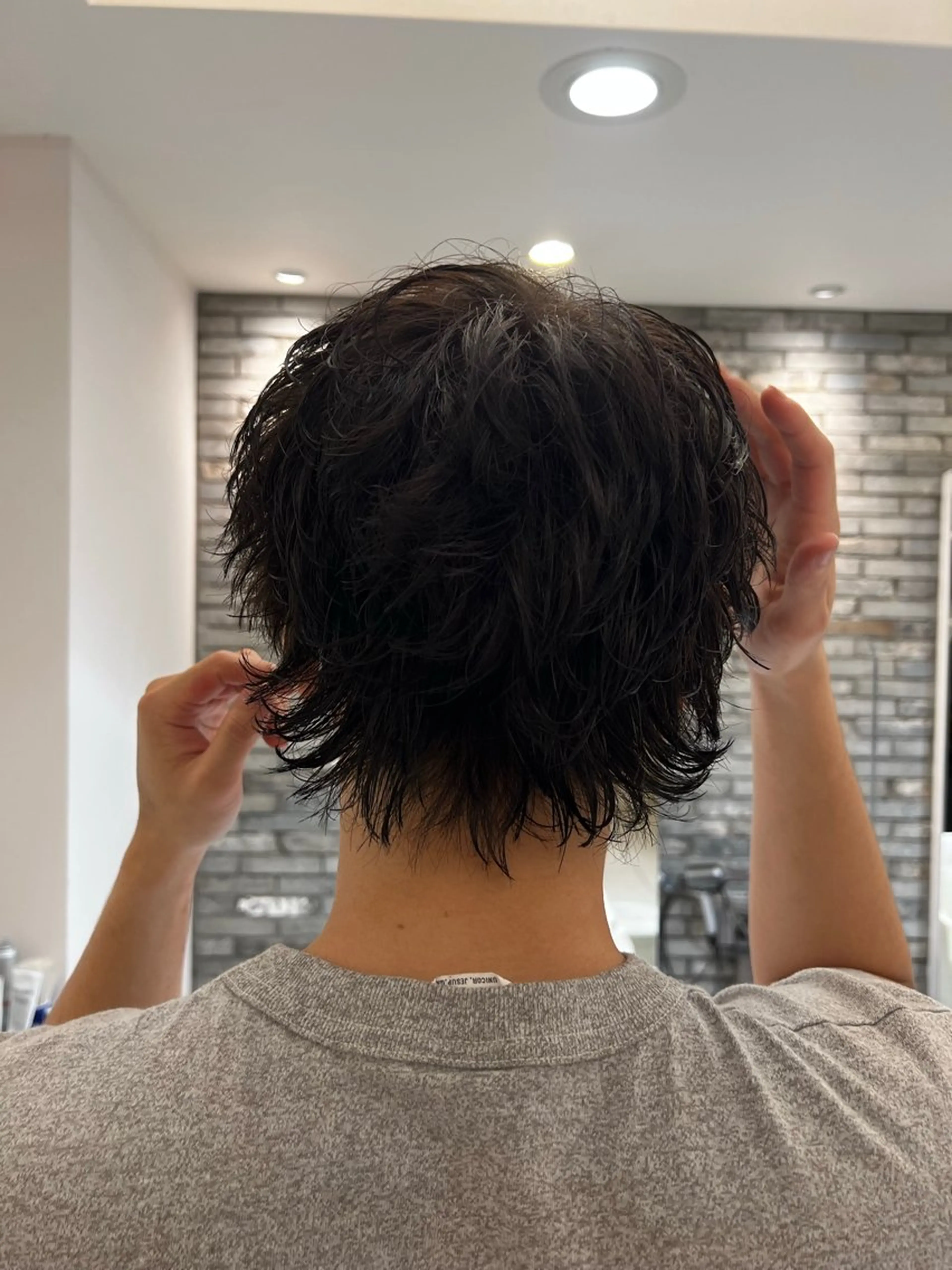 ショート メンズ casi所属・メンズパーマ／ボブ 星本広海のヘアスタイル