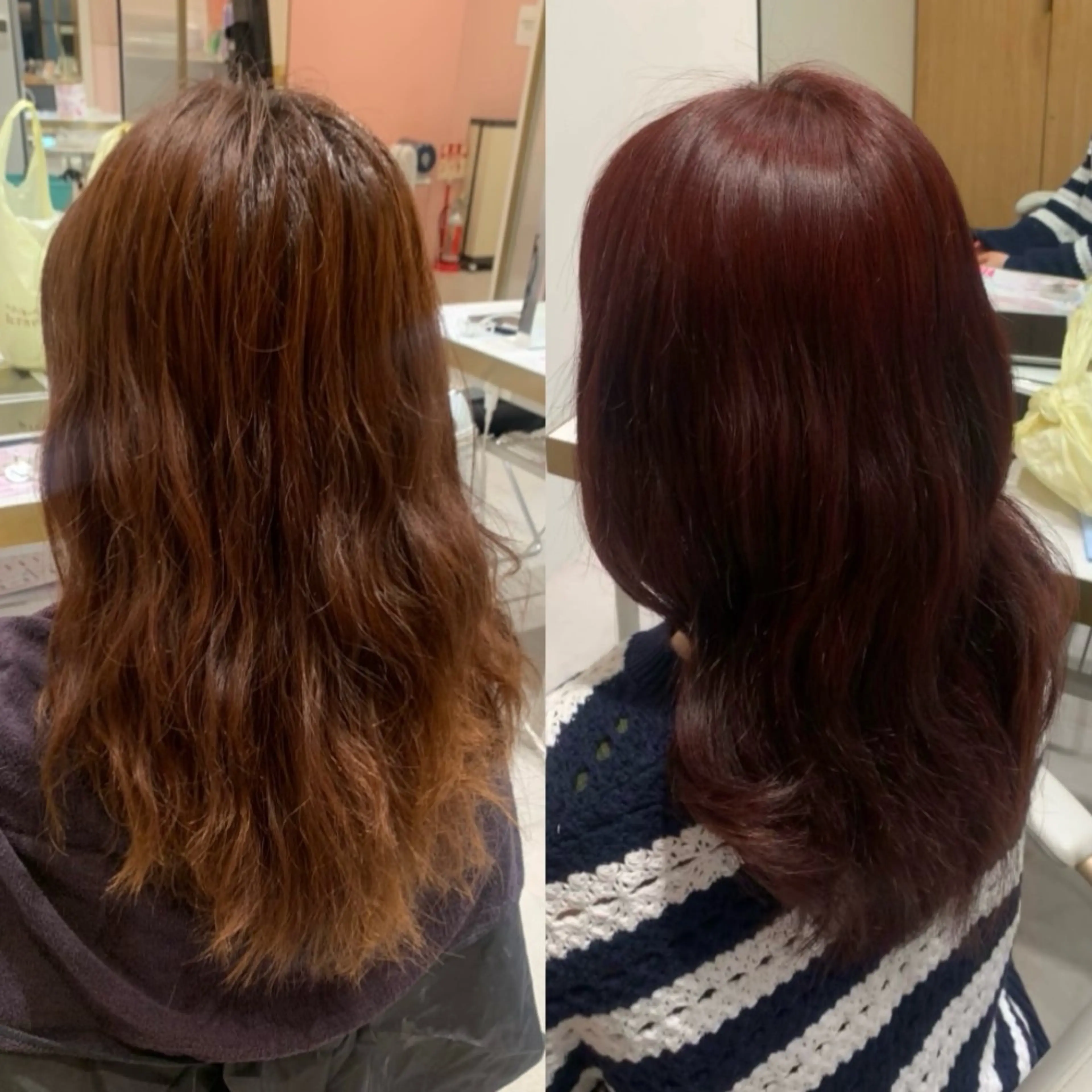 ミディアム カラー ヘアカラー トリートメント 内田 志乃のヘアスタイル