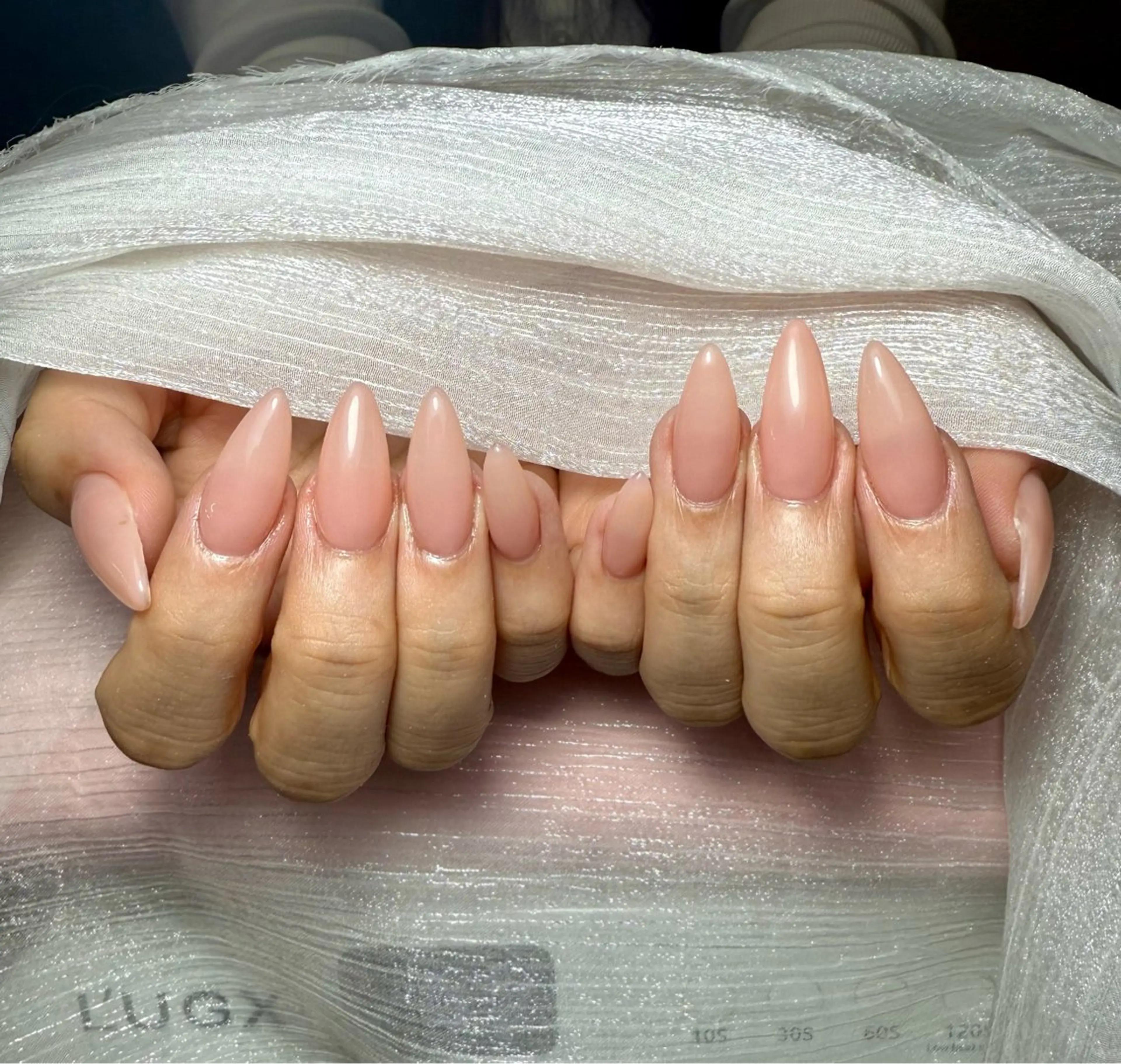 ネイル アートネイル オーロラネイル チークネイル 長さ出し フットネイル ハンドネイル 銀河_ Chan nailsのネイルデザイン