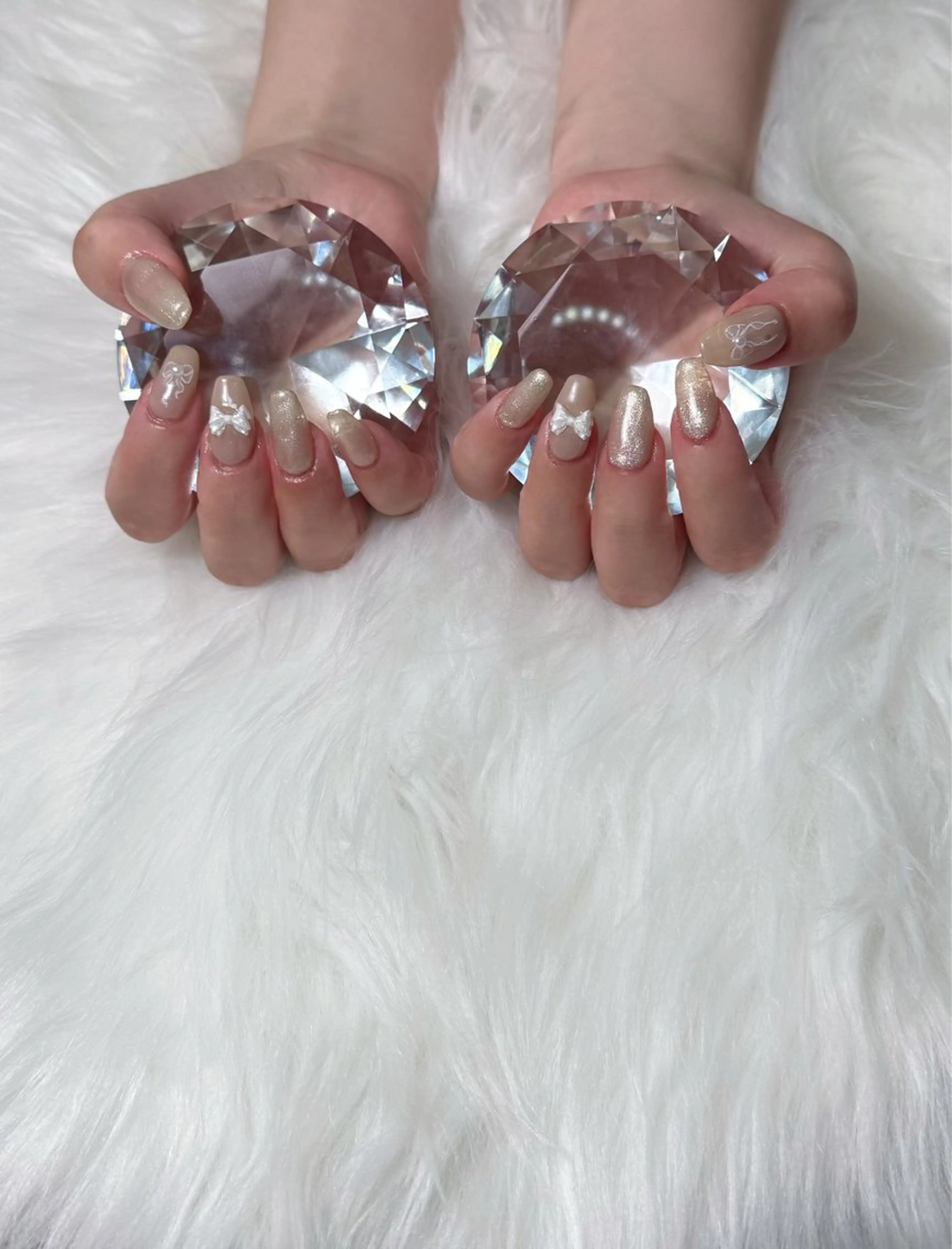 ネイル リボン ハンドネイル BIJOU yuzuのネイルデザイン