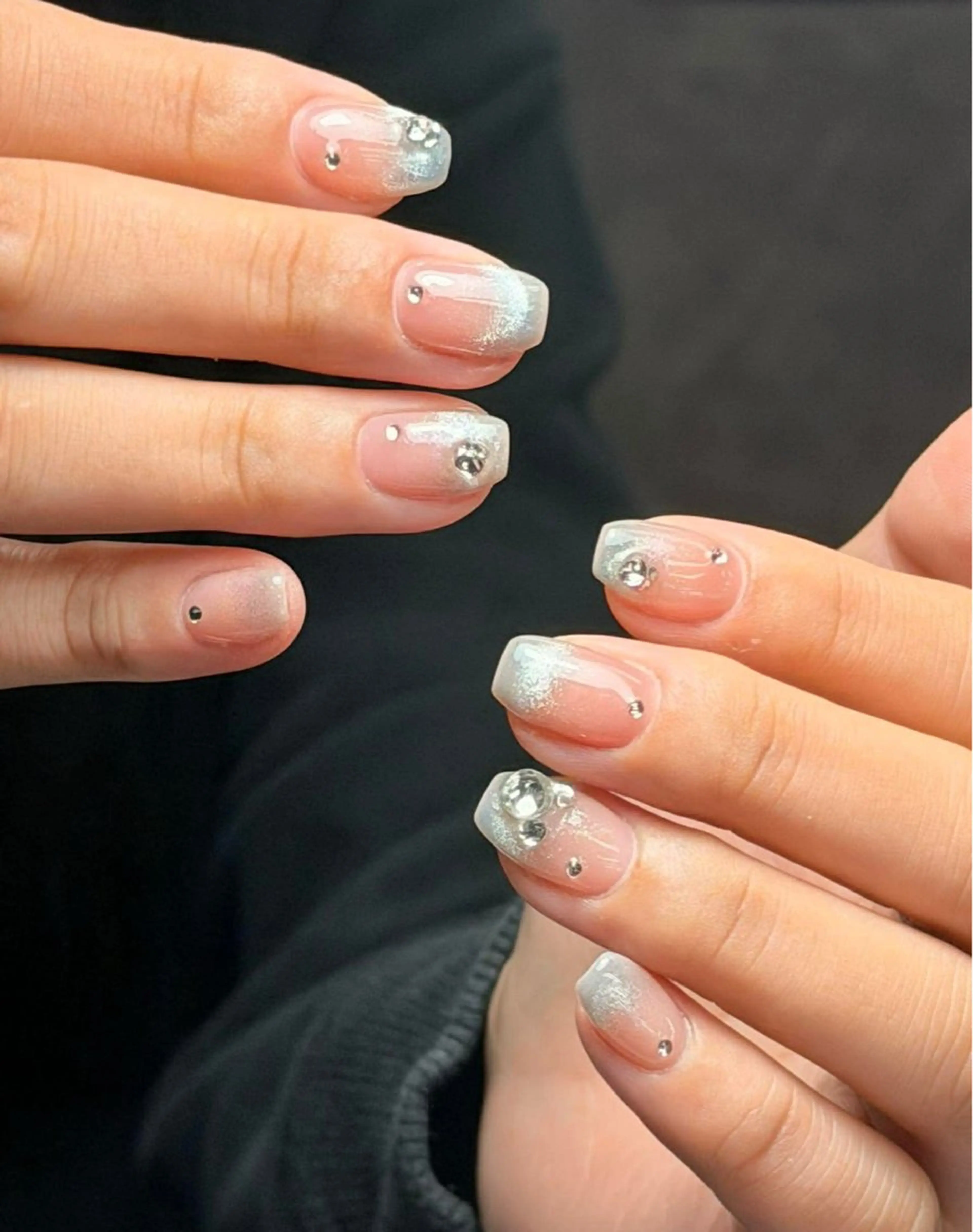 ネイル 韓国ネイル 持ち込み ニュアンスネイル ネイルチップ ハンドネイル Tini ANA.CHUOのネイルデザイン