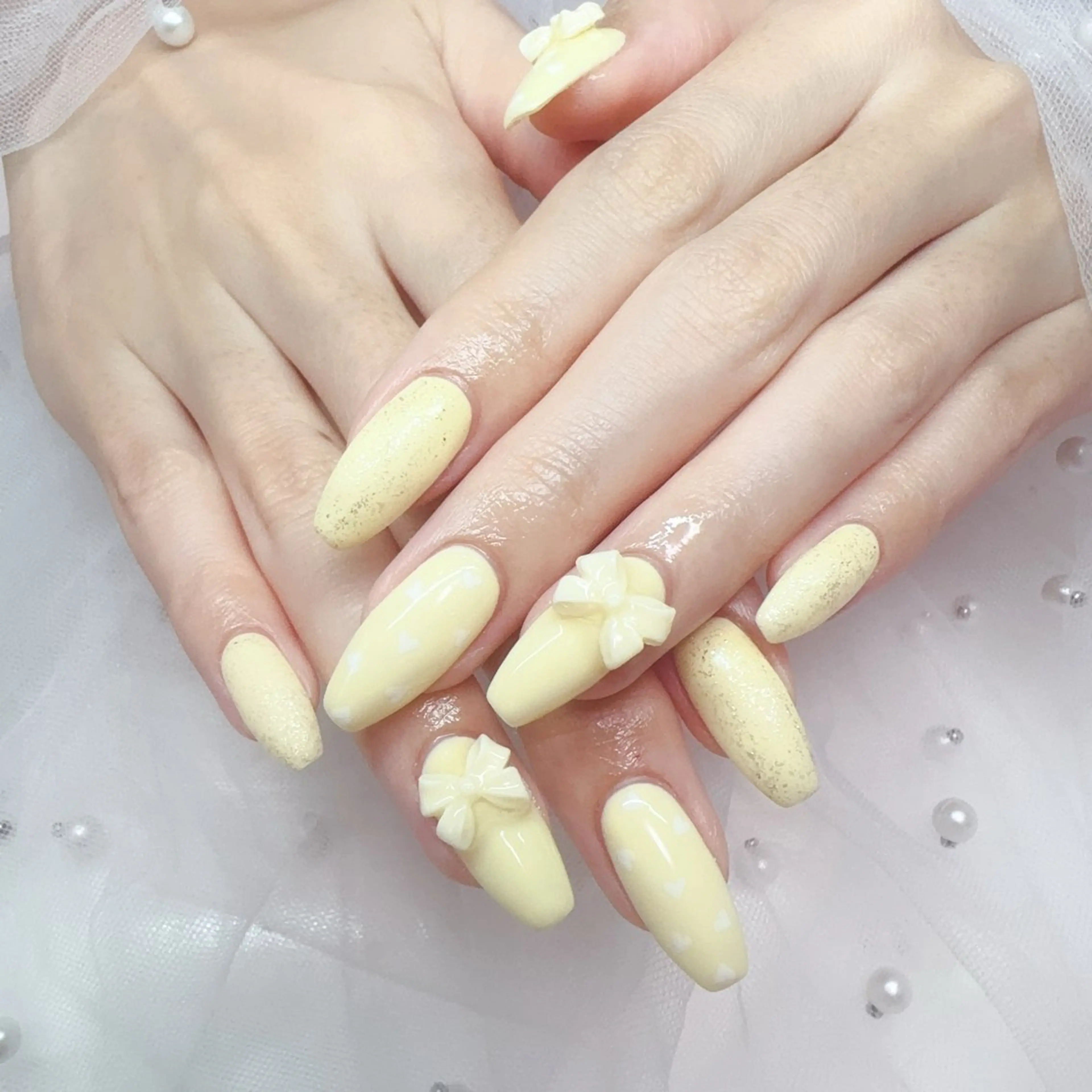 ネイル オーロラネイル チークネイル 桜ネイル 長さ出し ジェルネイル ハンドネイル YUYI.nail salonのネイルデザイン