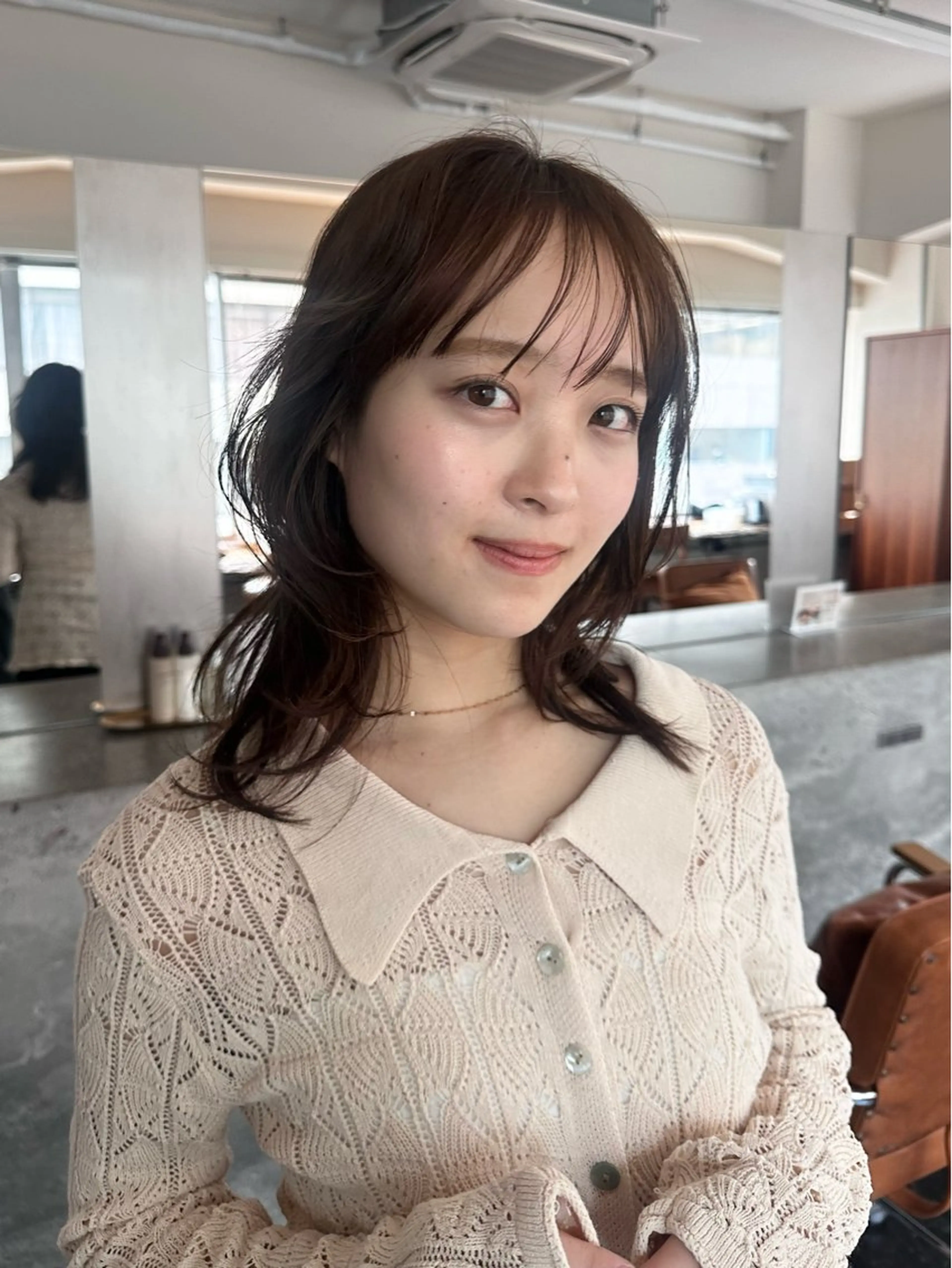 ミディアム レイヤー/顔周り/ 透明感/ののか💞のヘアスタイル