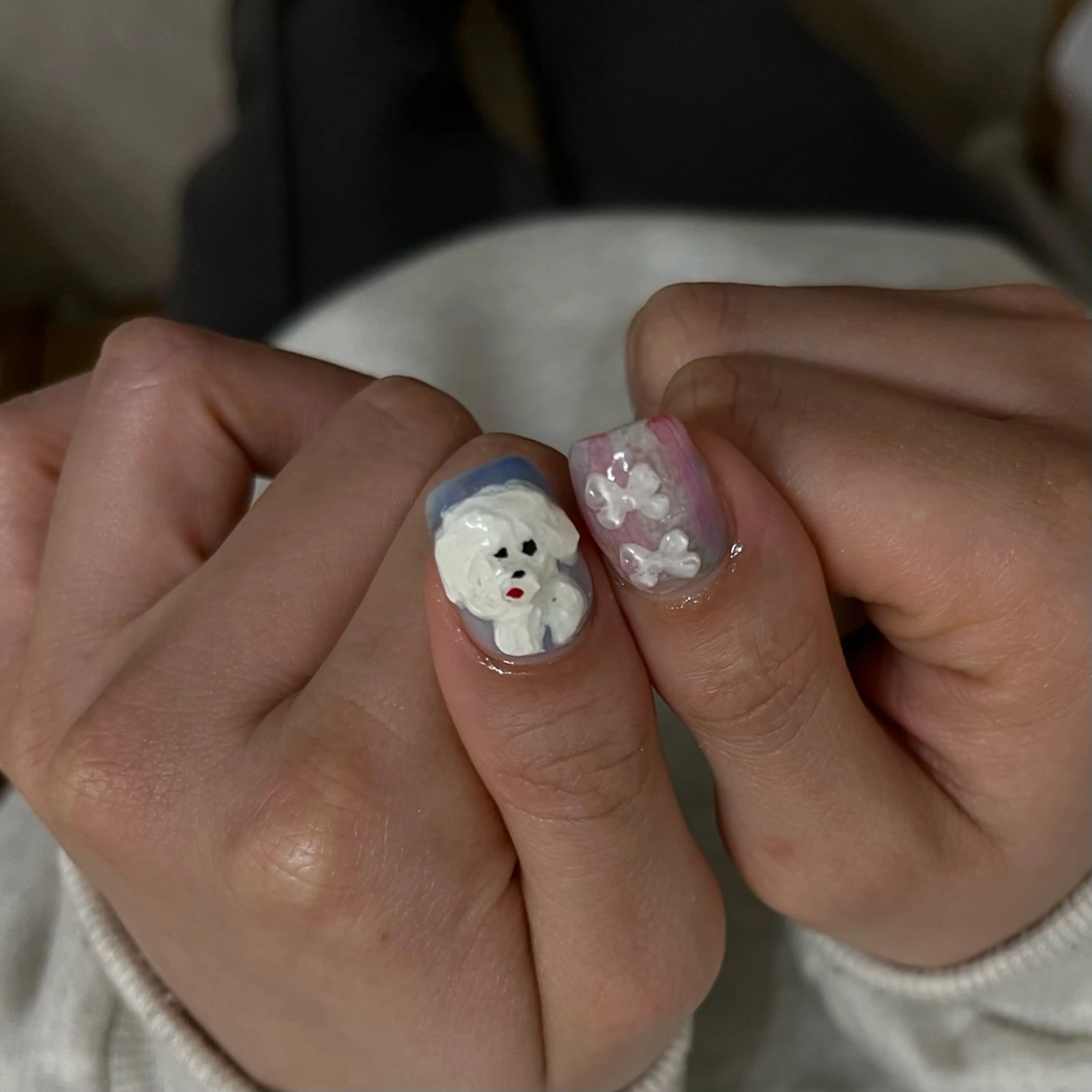 ネイル グリーン ハンドネイル vegh. nail／阿波座のネイルデザイン