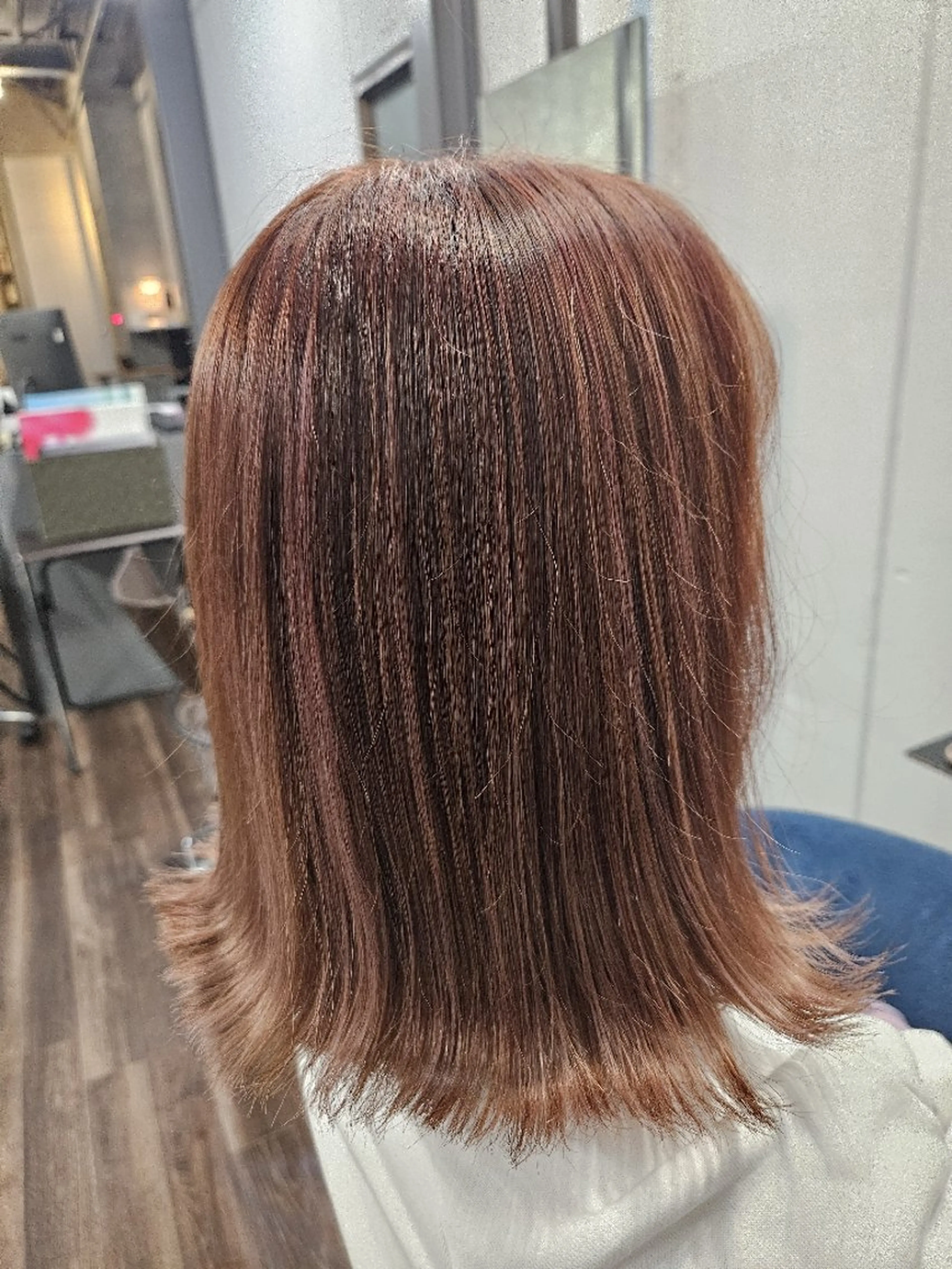 ミディアム カラー オレンジ ピンクカラー カット ヘアカラー トリートメント terra✂️川嶋 大輔のヘアスタイル