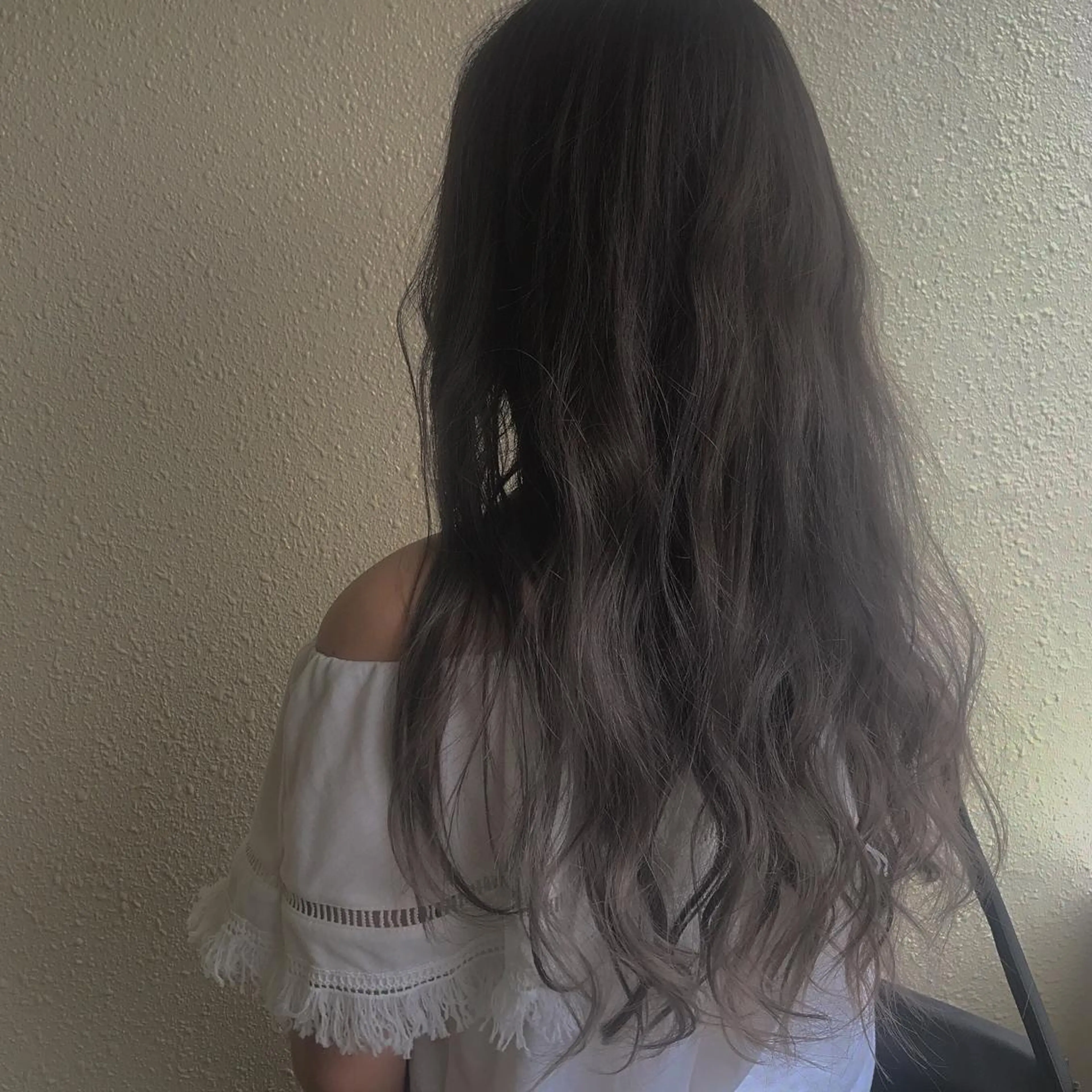 ロング カラー グレージュ ラベンダーカラー ラベンダーグレージュ ラベンダーグレー emme エミィ/立川のヘアスタイル