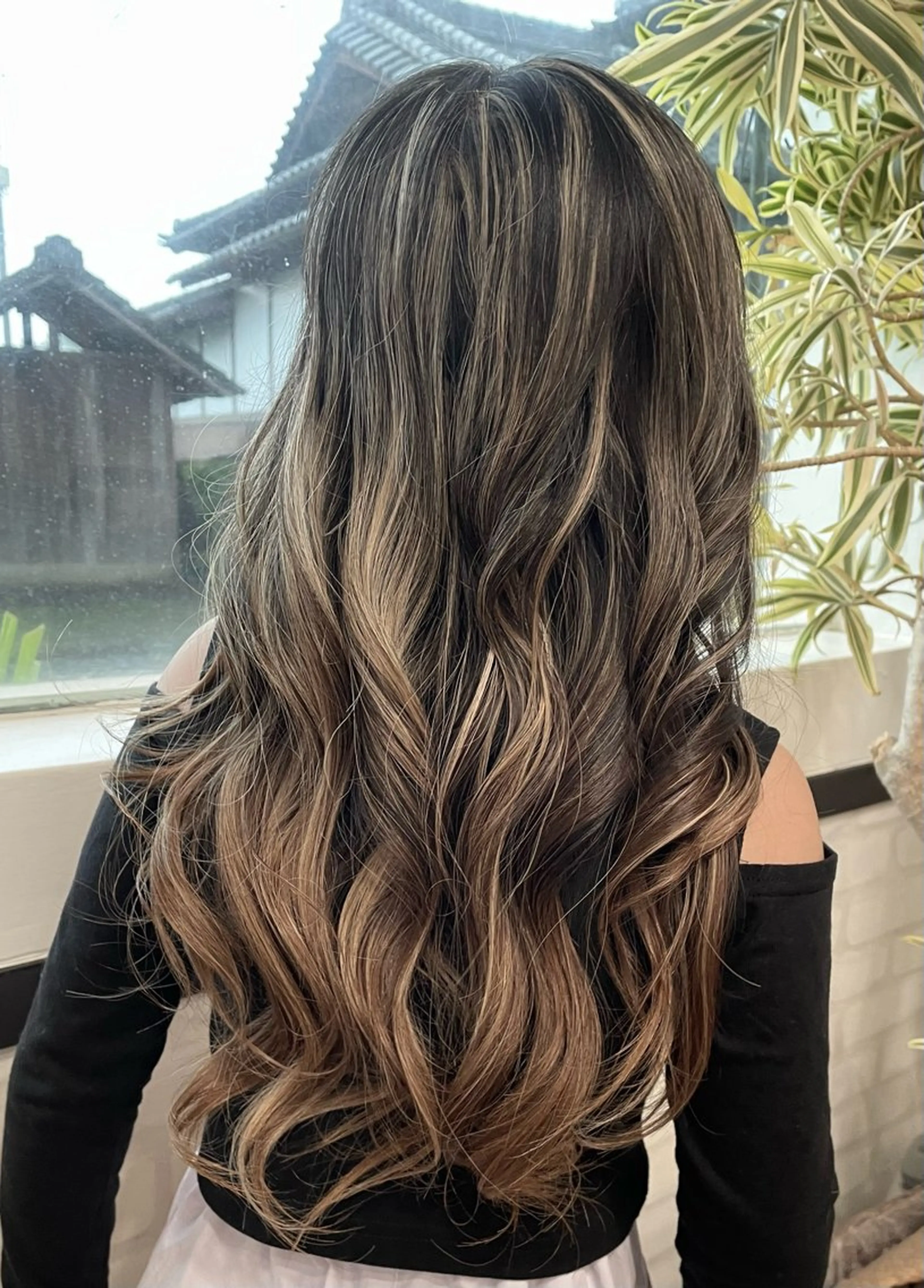 ロング カラー キッズ ハイライトカラー ハイライト 菊池 栄里奈のヘアスタイル