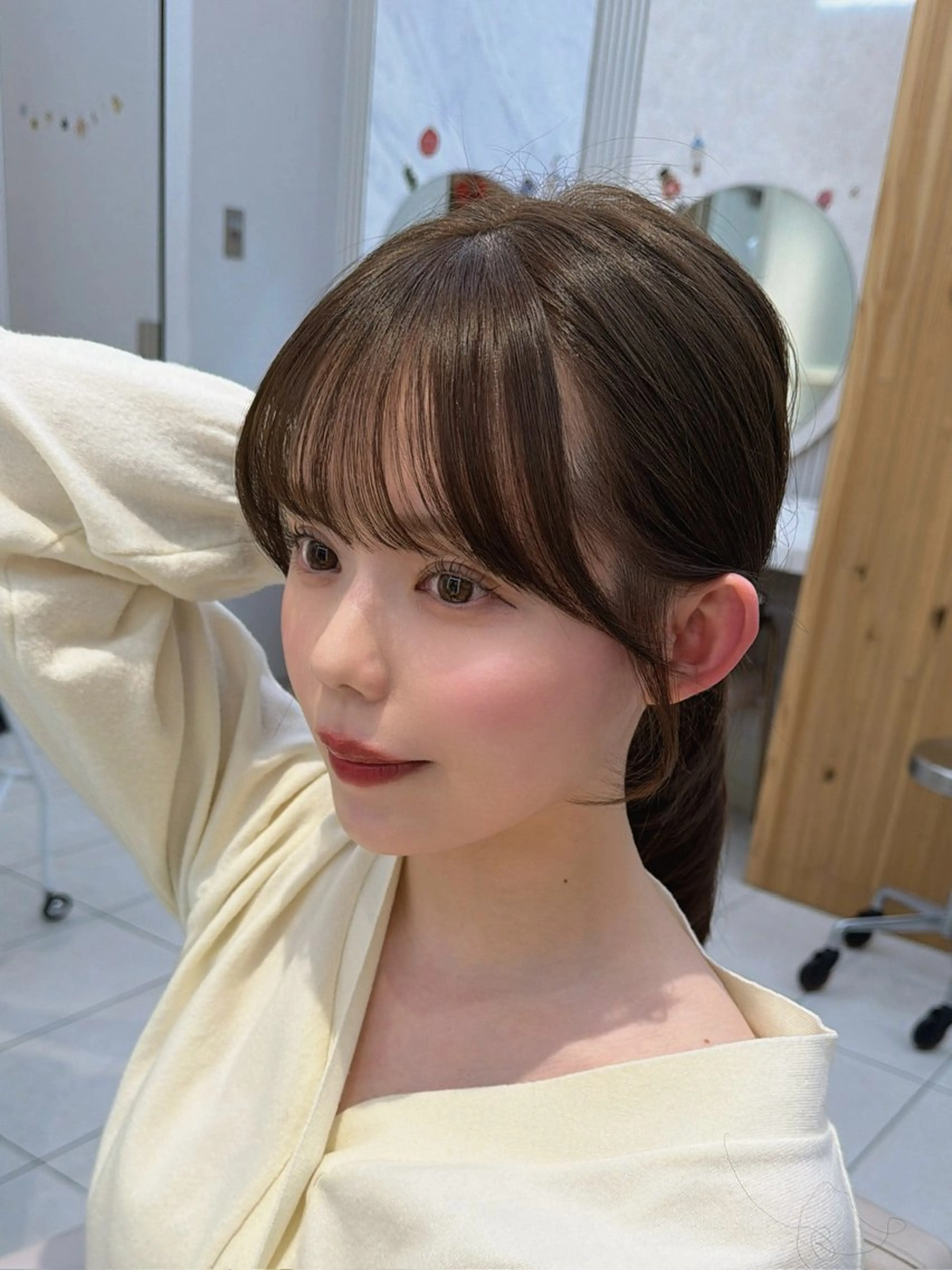 セミロング カット レイヤー/顔周り /透明感/TAKUのヘアスタイル