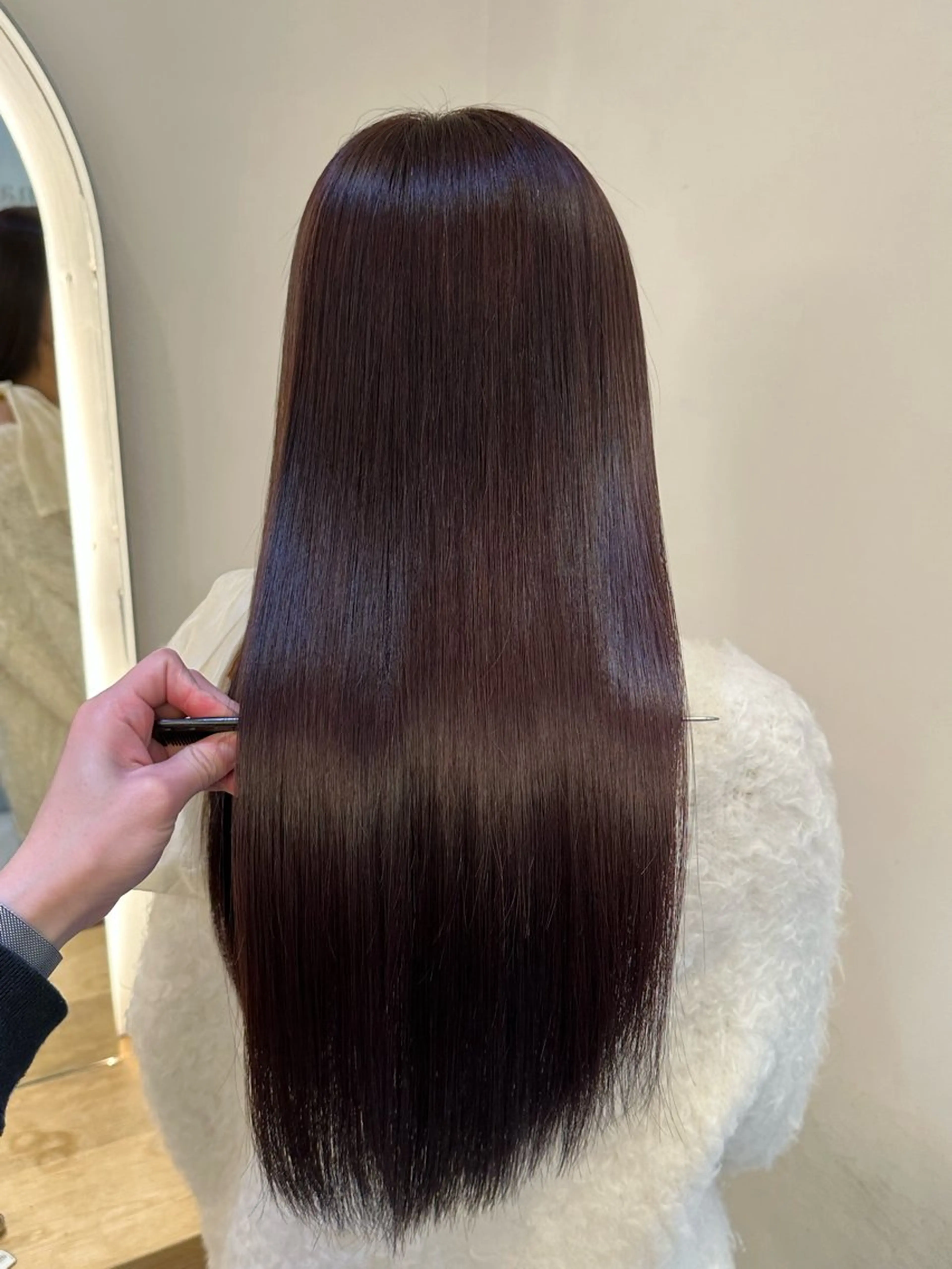 ロング カット ヘアカラー トリートメント 美髪矯正💎副店長 💎ミツキのヘアスタイル