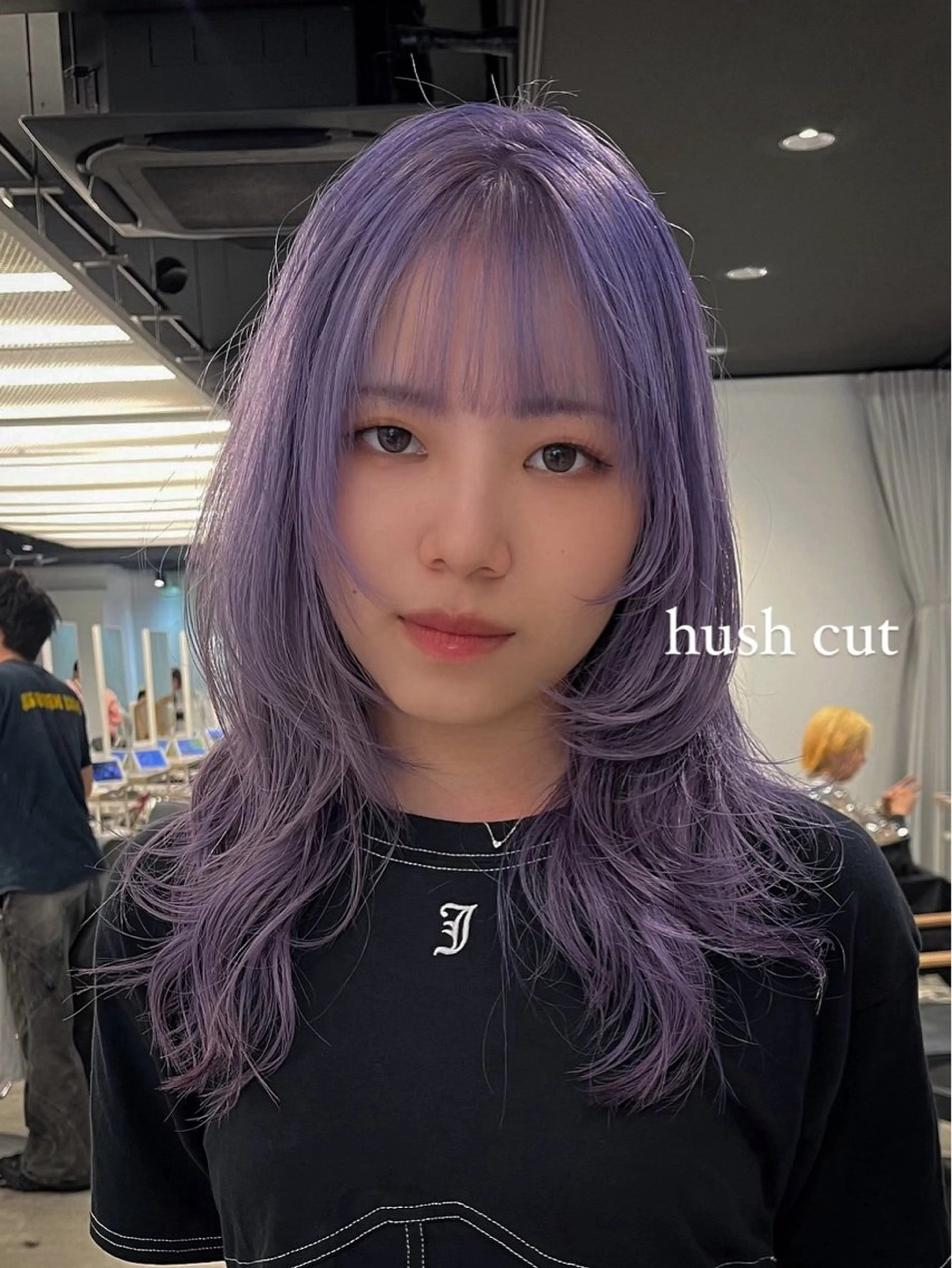 ミディアム カラー カット ヘアカラー トリートメント レイヤー/センター パート/坂本翔のヘアスタイル