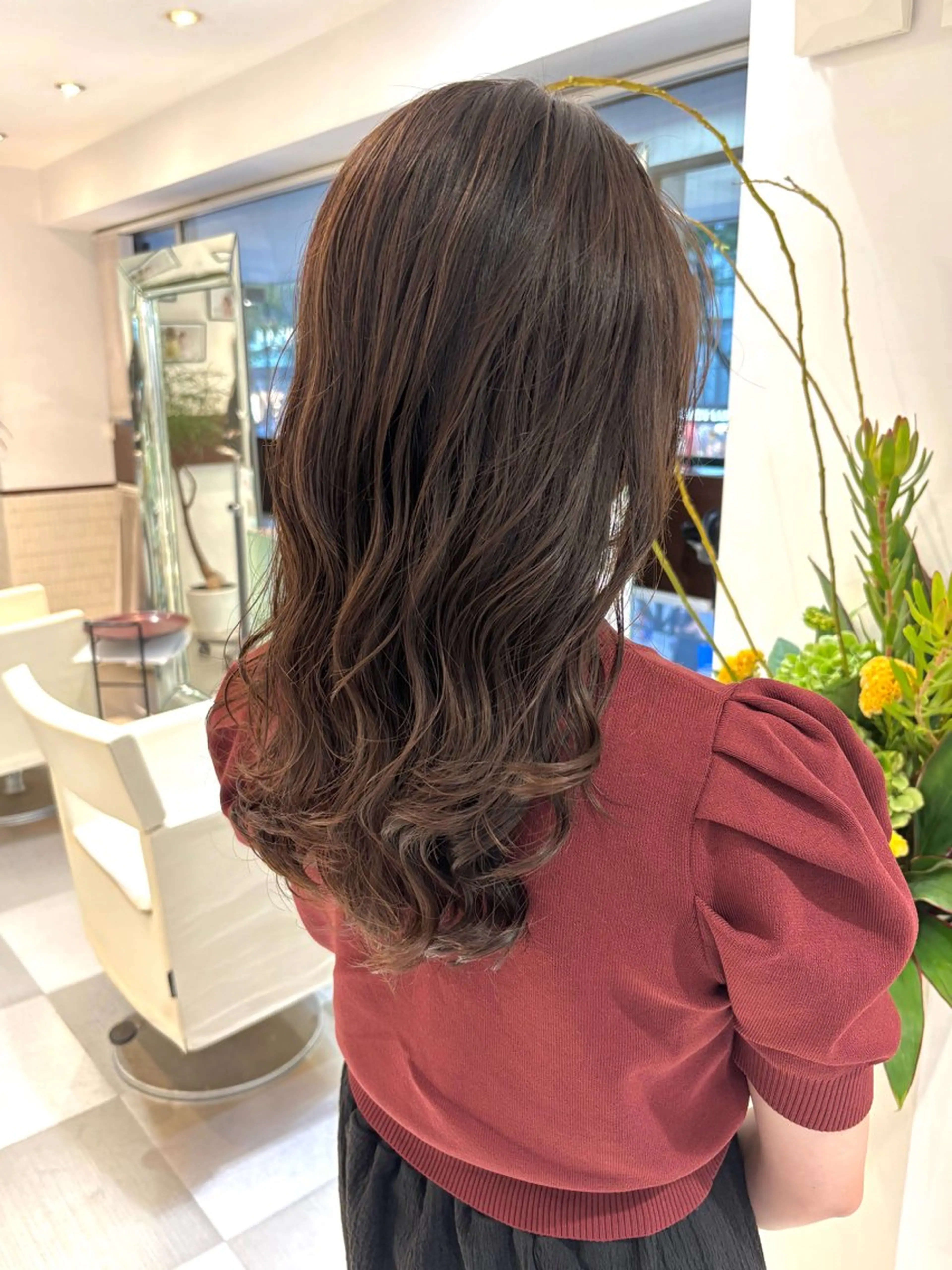 ロング パーマ ロング デジタルパーマ カット パーマ コテ巻き風パーマ 藤澤　知彌のヘアスタイル