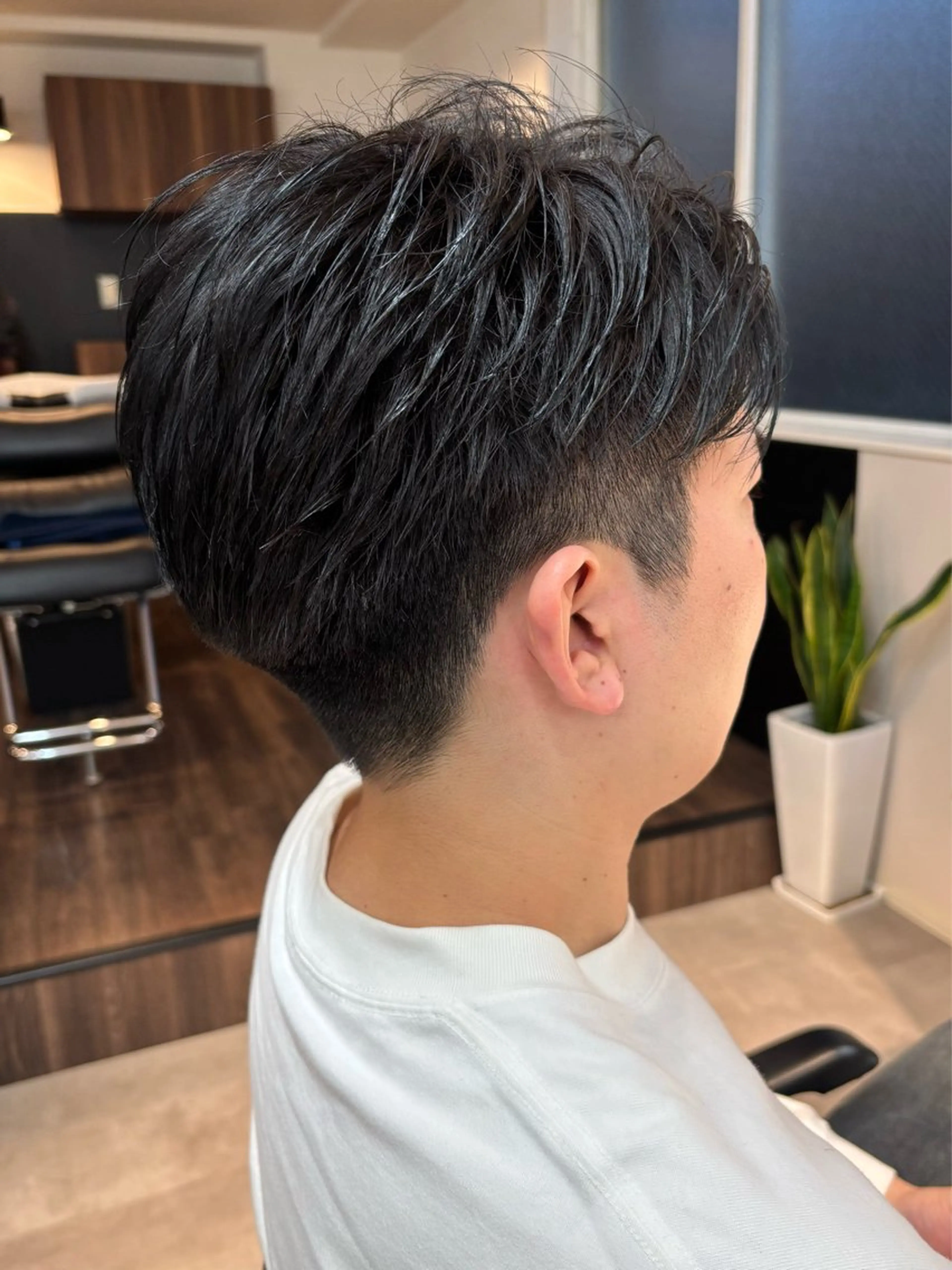 メンズ ビジネス ツーブロック 刈り上げ カット 保立/フェザーパーマ /メンズカット千葉のヘアスタイル