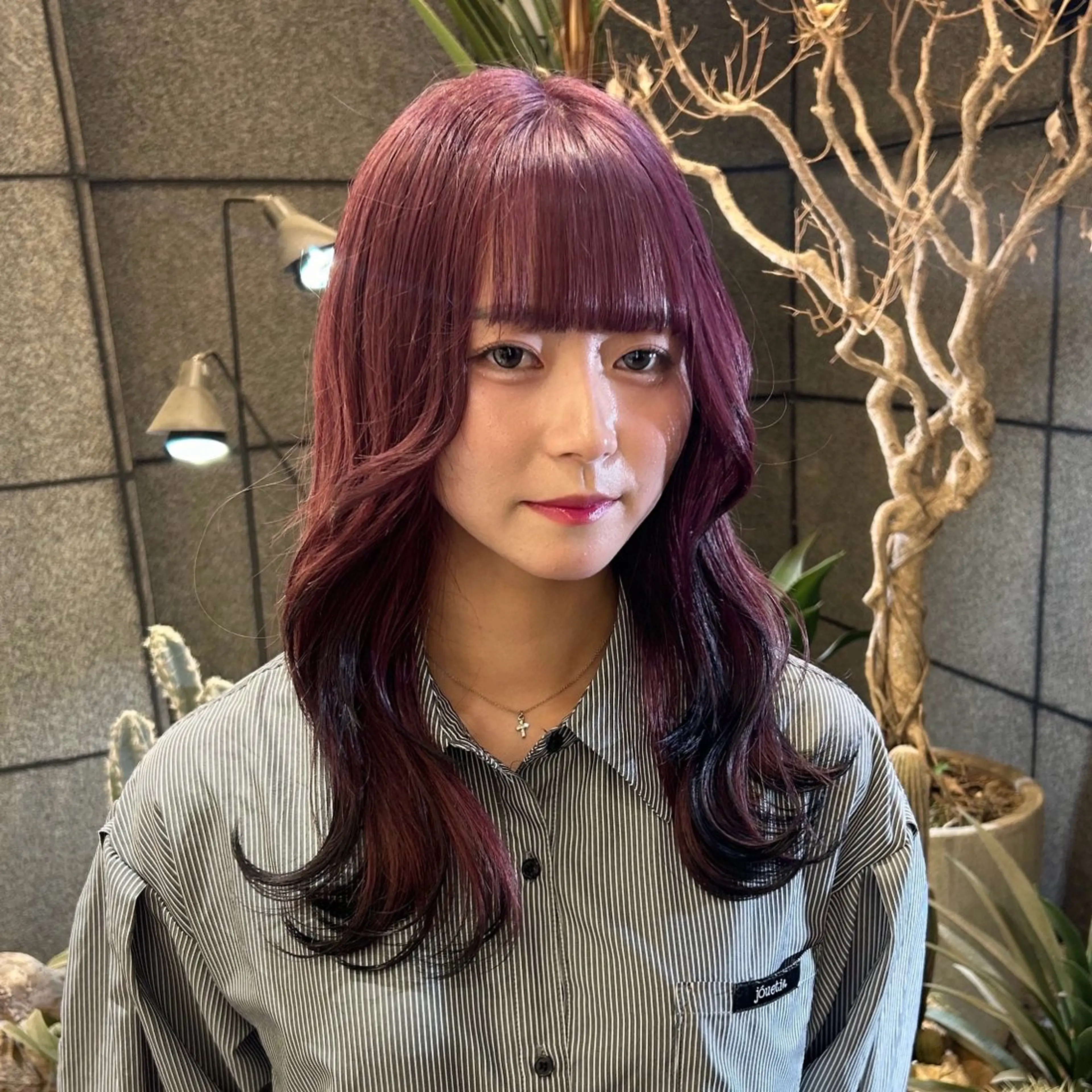 ミディアム カット ヘアカラー トリートメント 🇰🇷韓国スタイル /束間まつげ🎀ミキのヘアスタイル