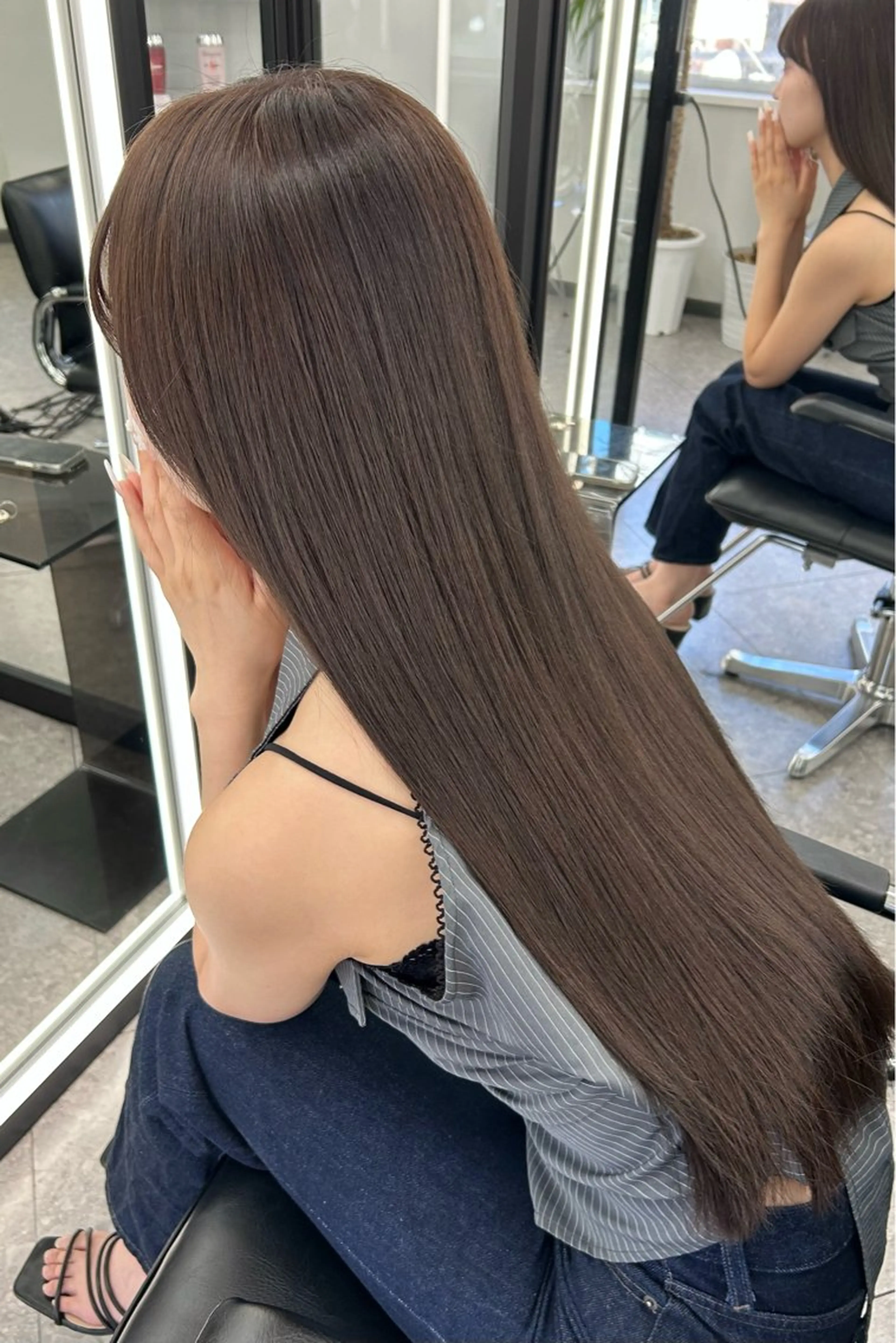 ロング カラー ヘアカラー nanaka 🤍韓国ワンホンヘアのヘアスタイル