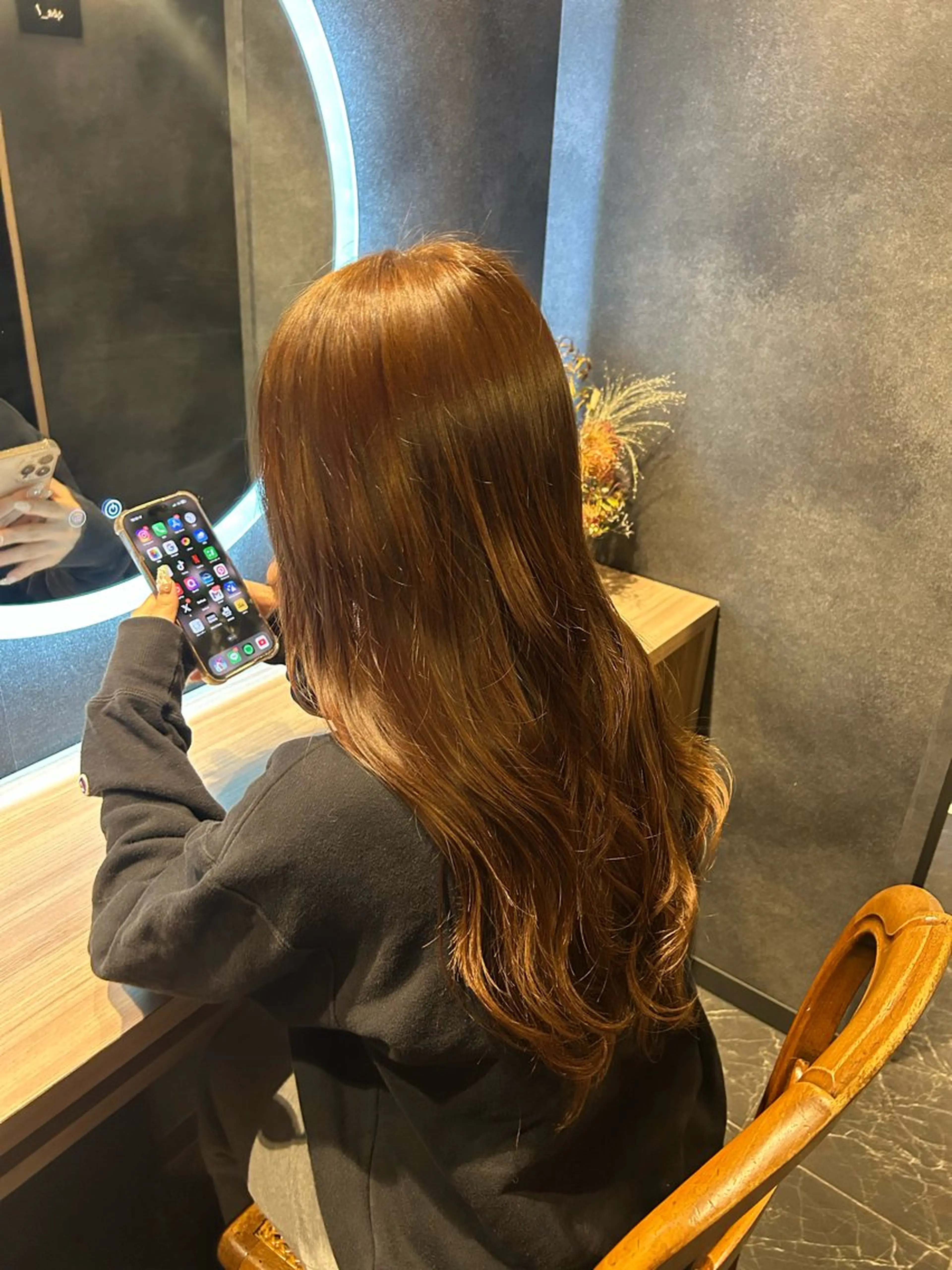 ロング ヘアカラー トリートメント レディース特化/ 前橋/よしかわあんみのヘアスタイル