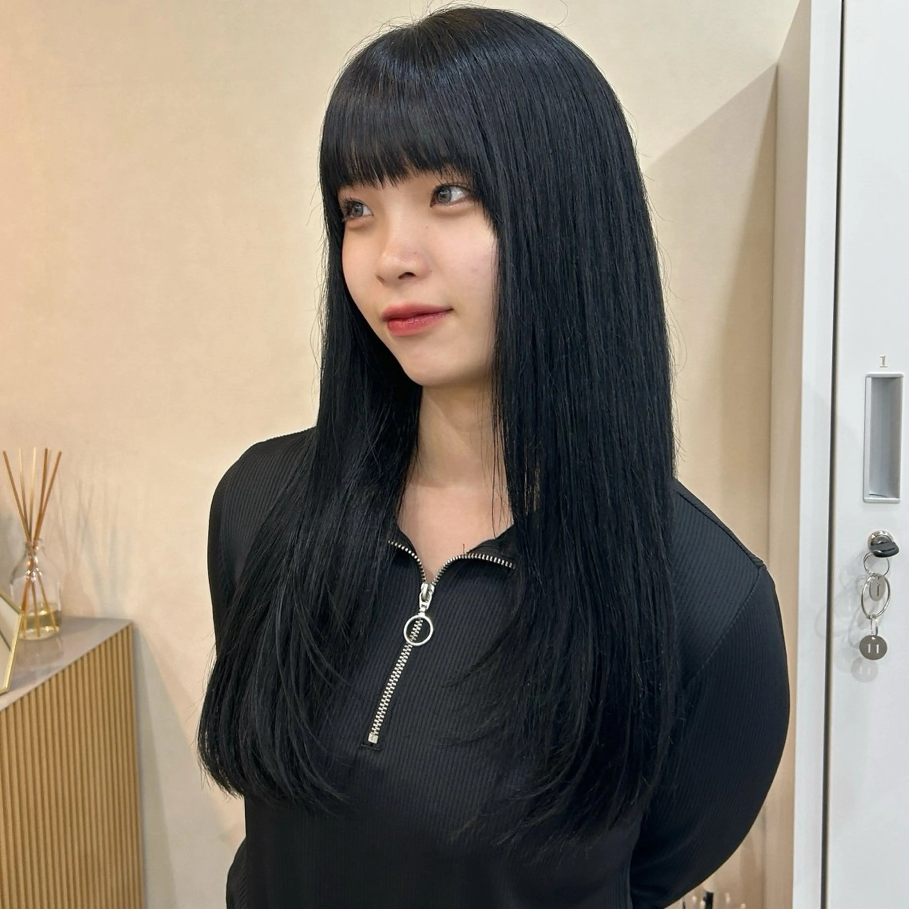 ロング カット ヘアカラー トリートメント MIDORI🎀 透明感/ベージュのヘアスタイル