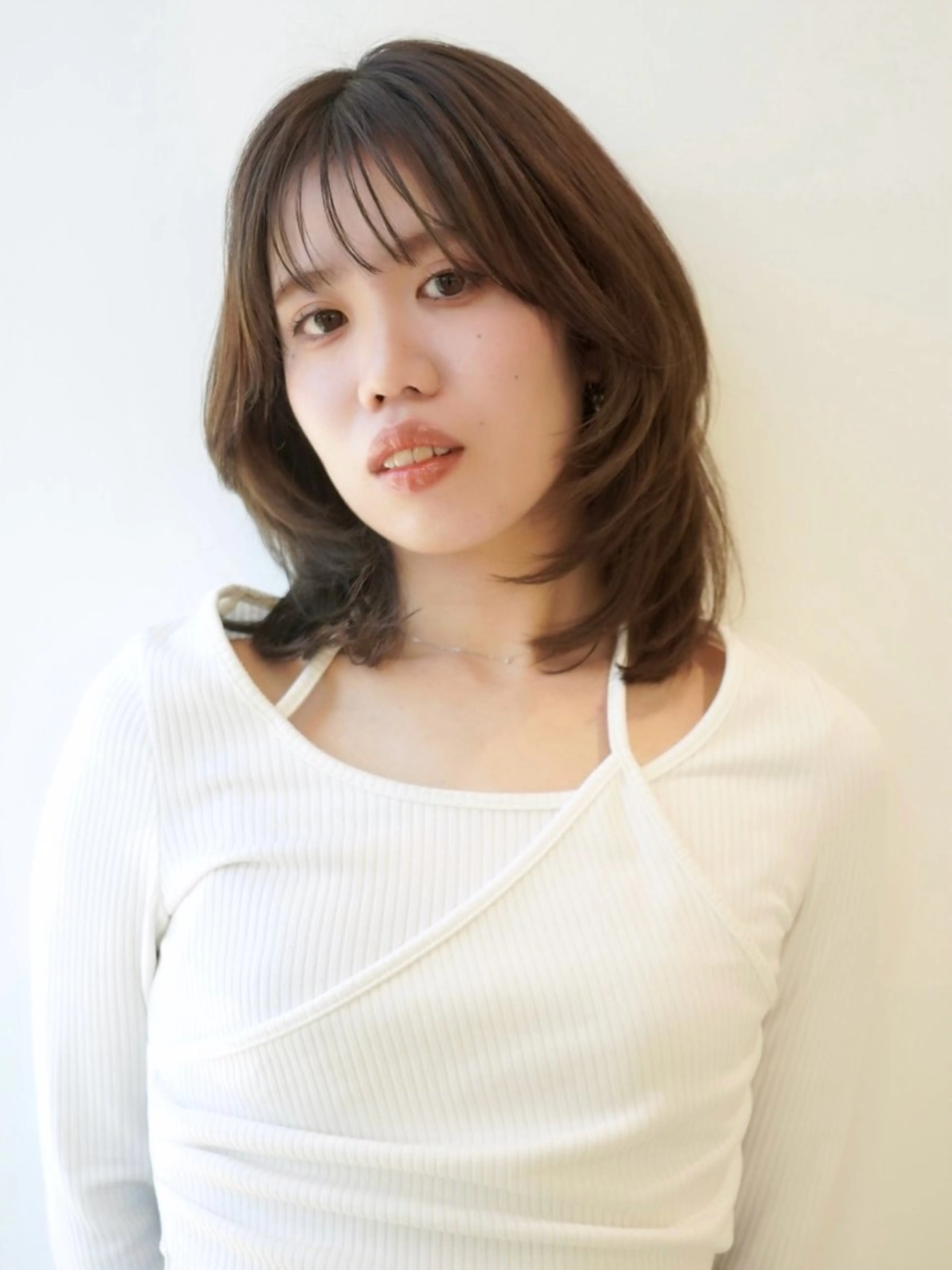 ミディアム 飯田 優花/カットモデルのヘアスタイル