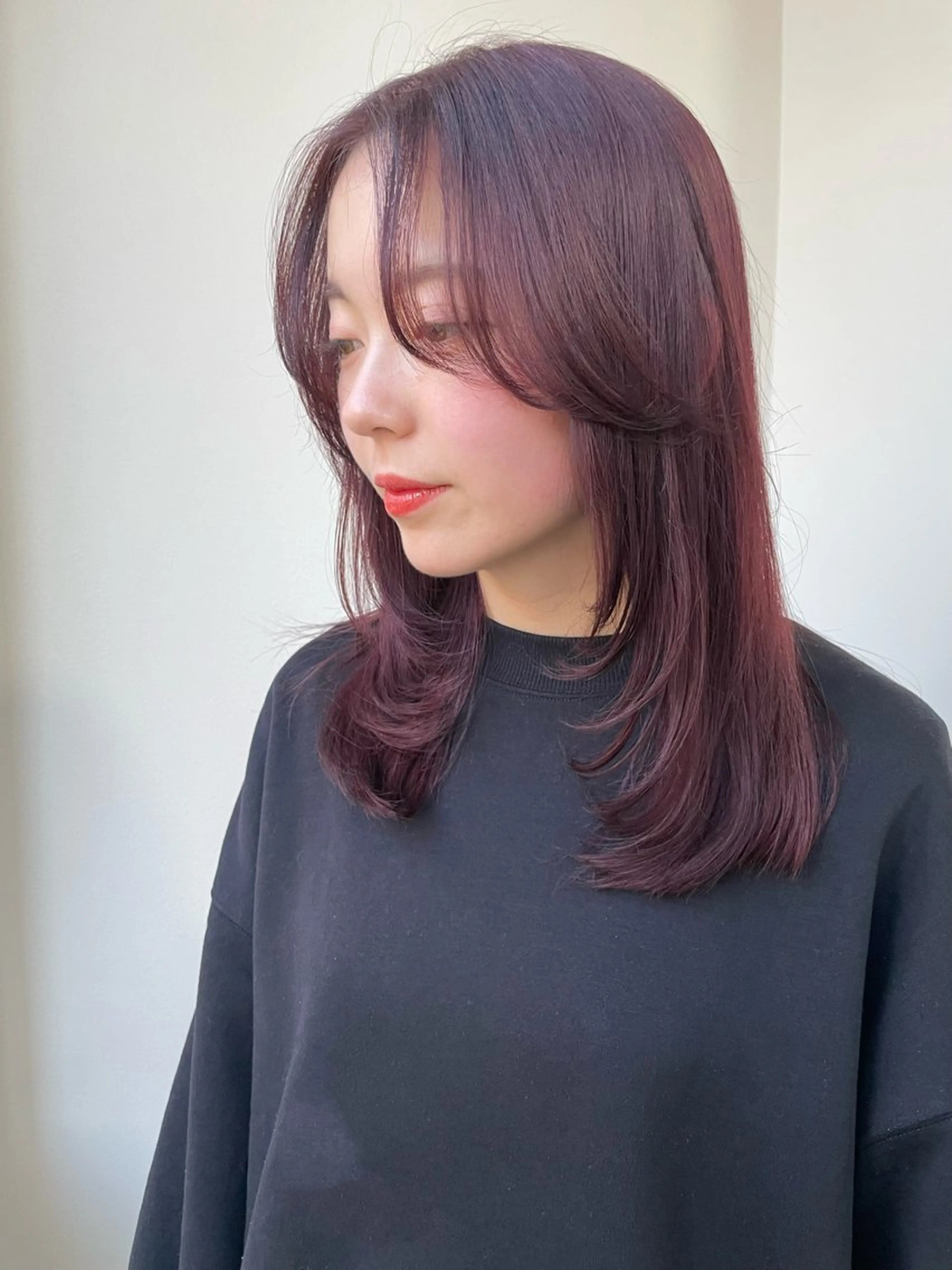 ミディアム ヘアカラー sherry/R 三川町　川口真里奈のヘアスタイル