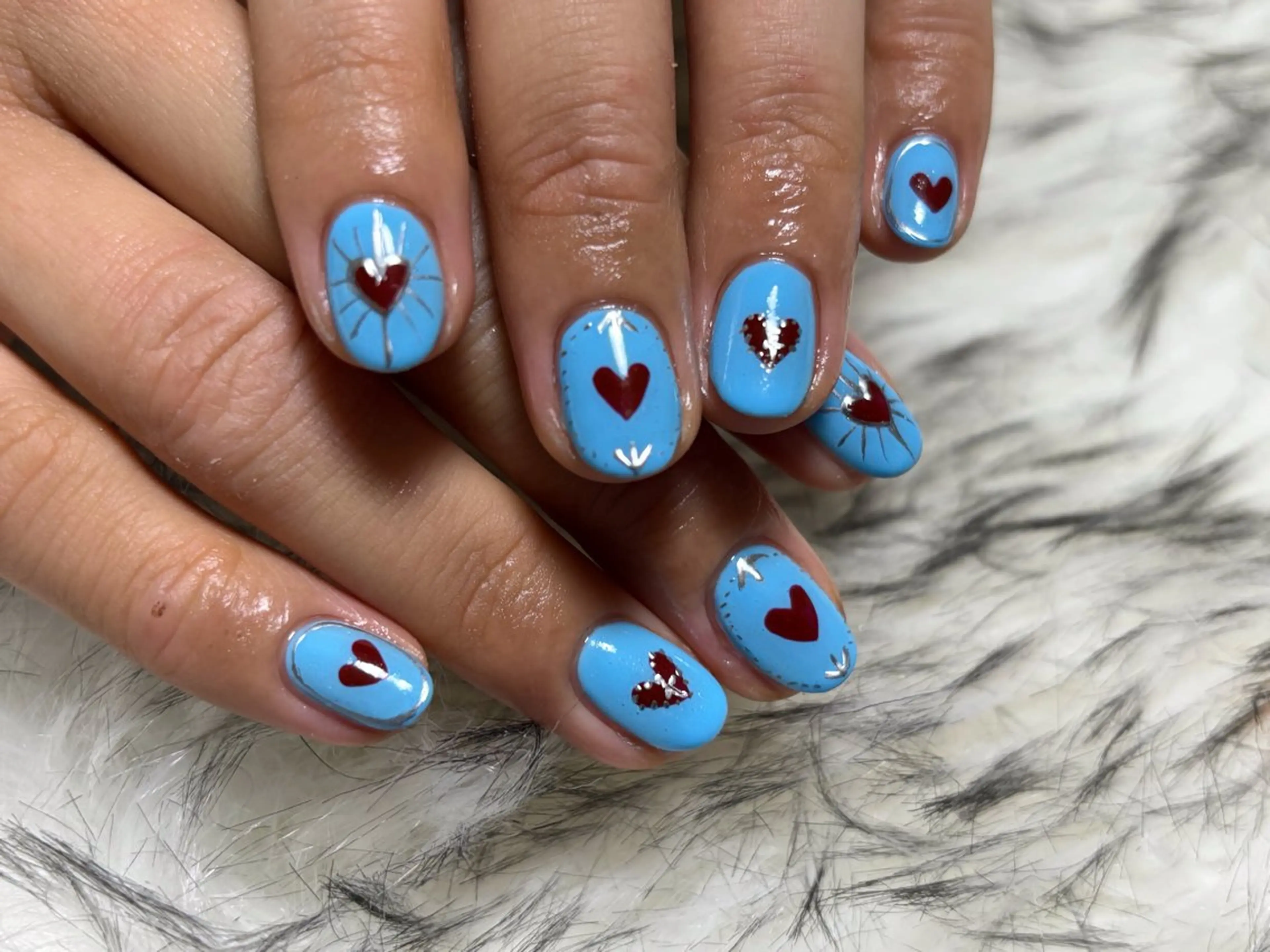 ネイル オーロラネイル フットネイル フレンチネイル ジェルネイル 韓国ネイル ハンドネイル kiki nail &brow二子玉川の眉毛・アイブロウイメージ