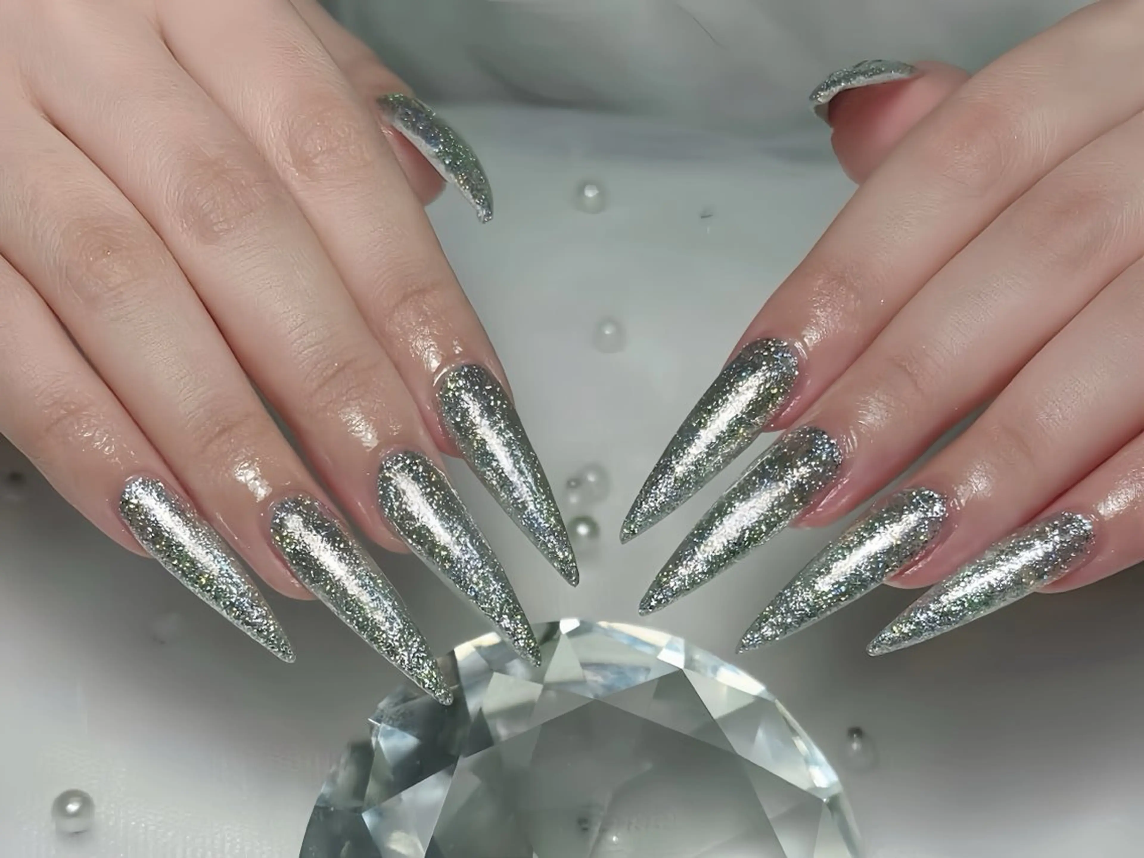 ネイル アートネイル フレンチネイル ジェルネイル 韓国ネイル ミラーネイル ハンドネイル Rin Nail 新大久保店のネイルデザイン