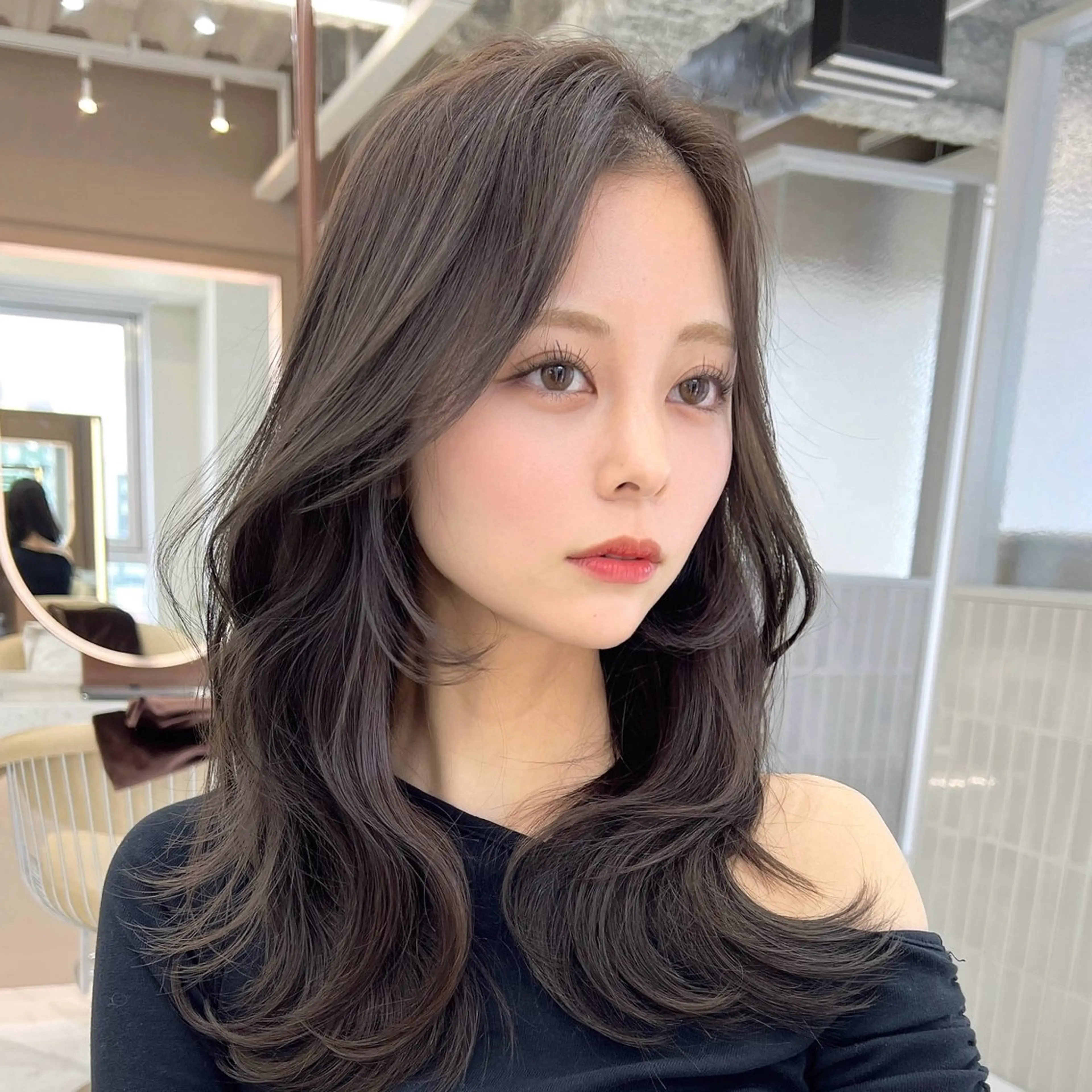 ロング カラー レイヤー|縮毛矯正 |韓国ボブ|岡田洸太のヘアスタイル