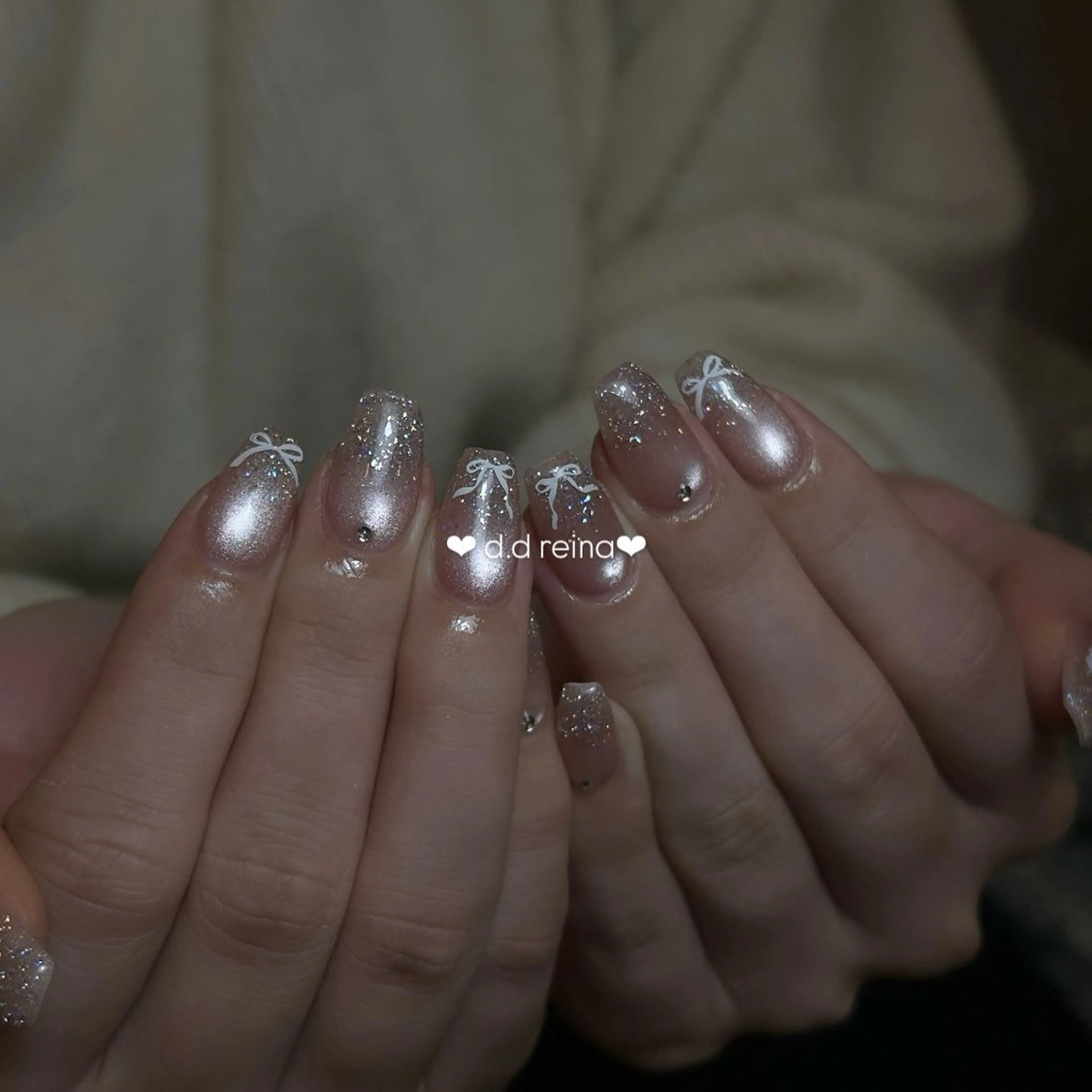ネイル 長さ出し ジェルネイル 韓国ネイル マグネットネイル 持ち込み ハンドネイル D.d Reinaのネイルデザイン