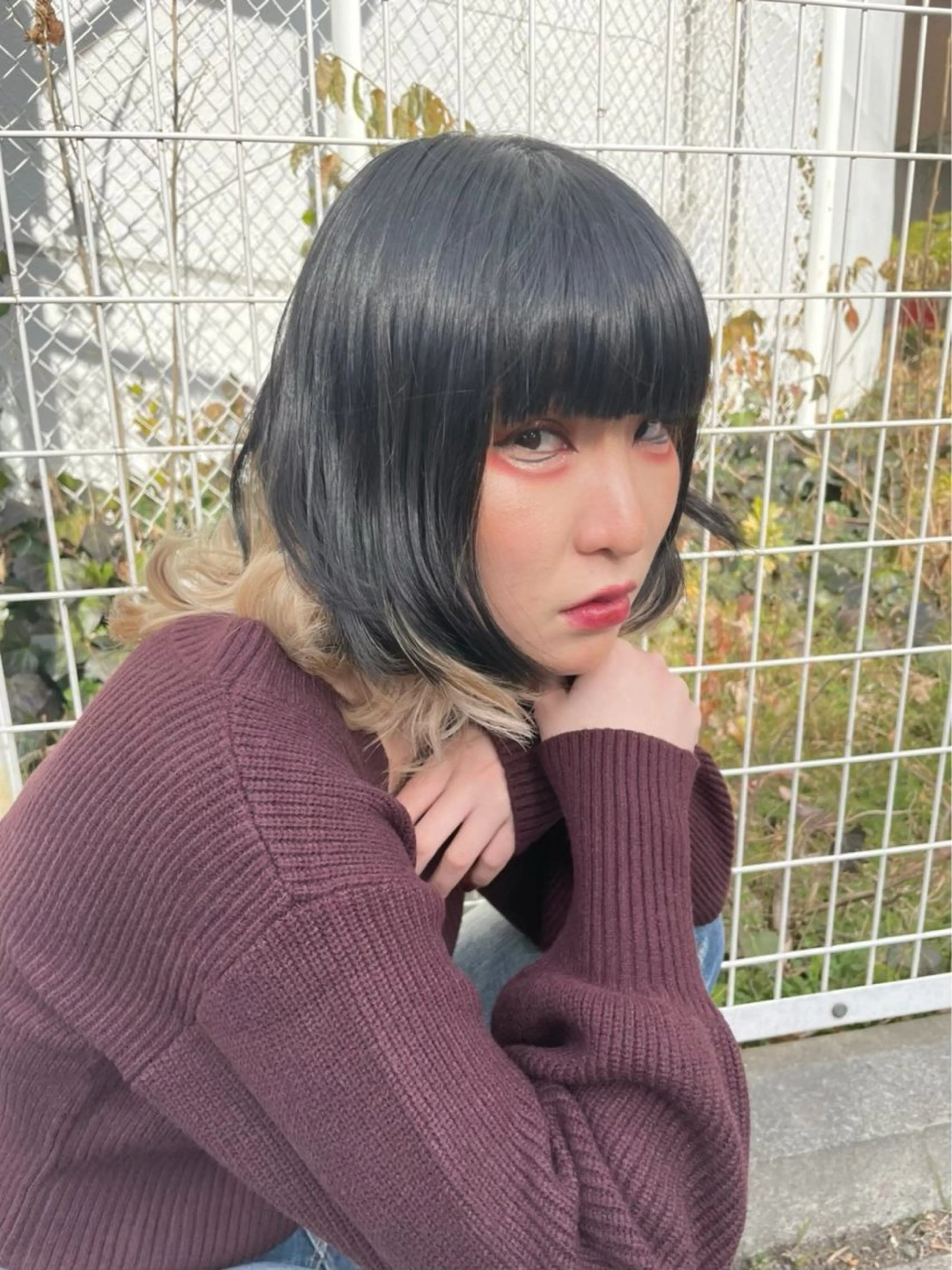 ミディアム ヘアカラー ブレンバイドット所属・ニュアンスカラー/ 🫧レミ(坊主)のヘアスタイル