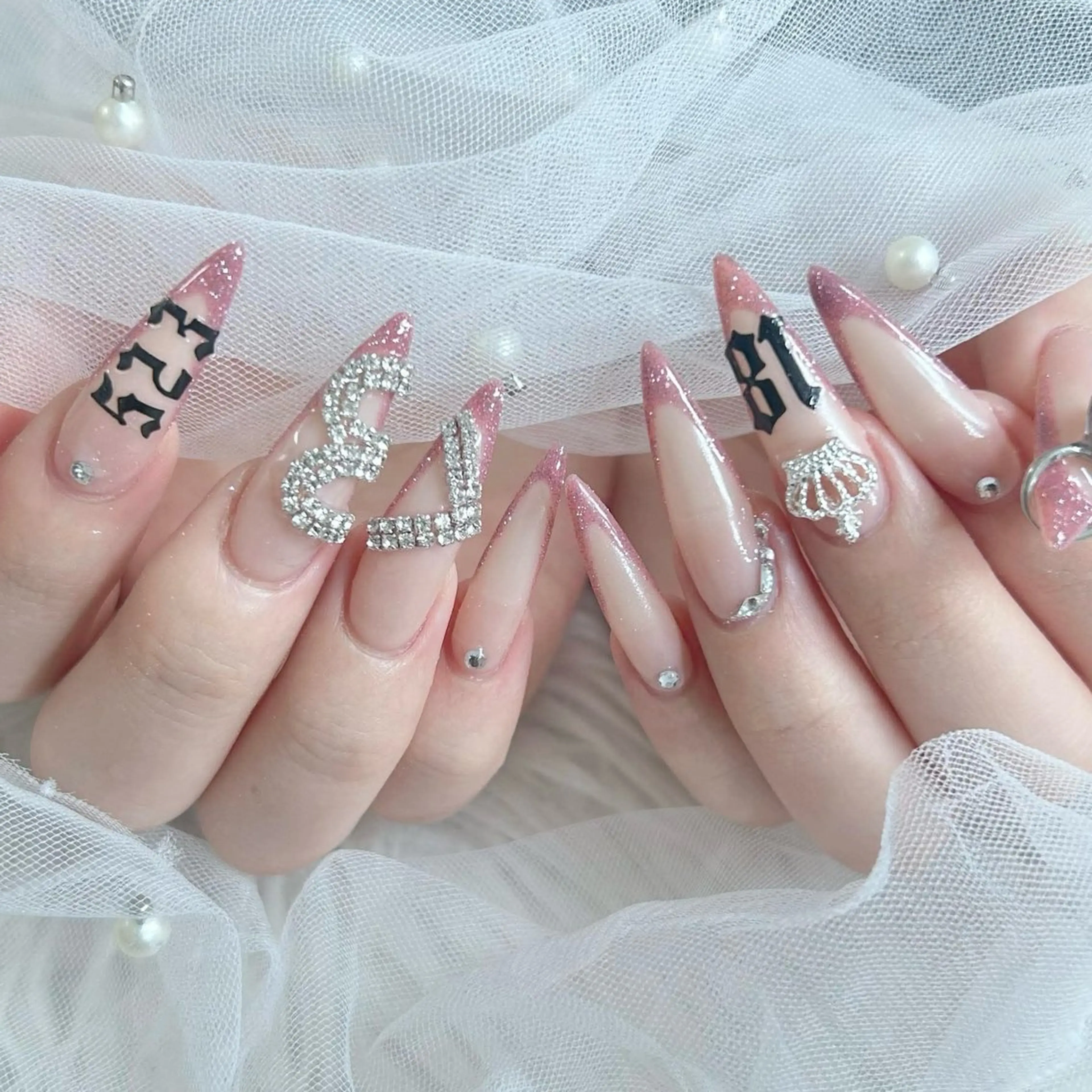 ネイル フットネイル フレンチネイル グラデーション 韓国ネイル ロングネイル ハンドネイル Hani Nail Salonのネイルデザイン