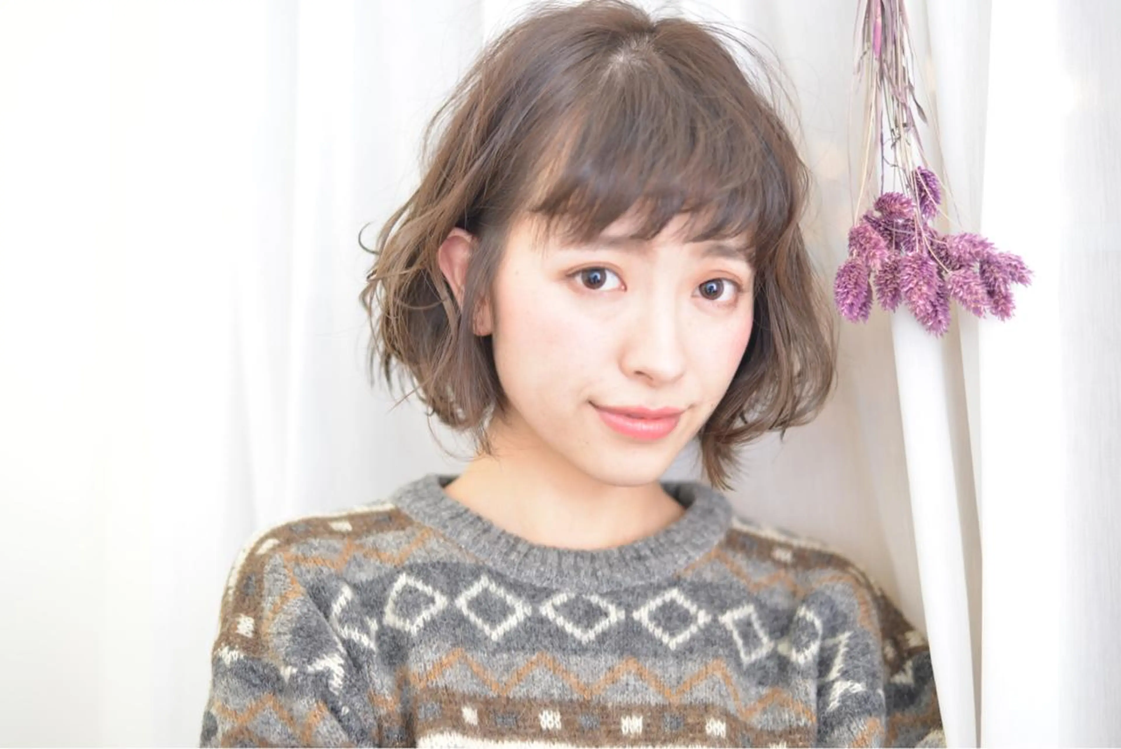ショート ミディアム カラー パーマ ヘアアレンジ ミディアムパーマ トリートメント 【白髪ぼかし 専門GBG】自由が丘のヘアスタイル