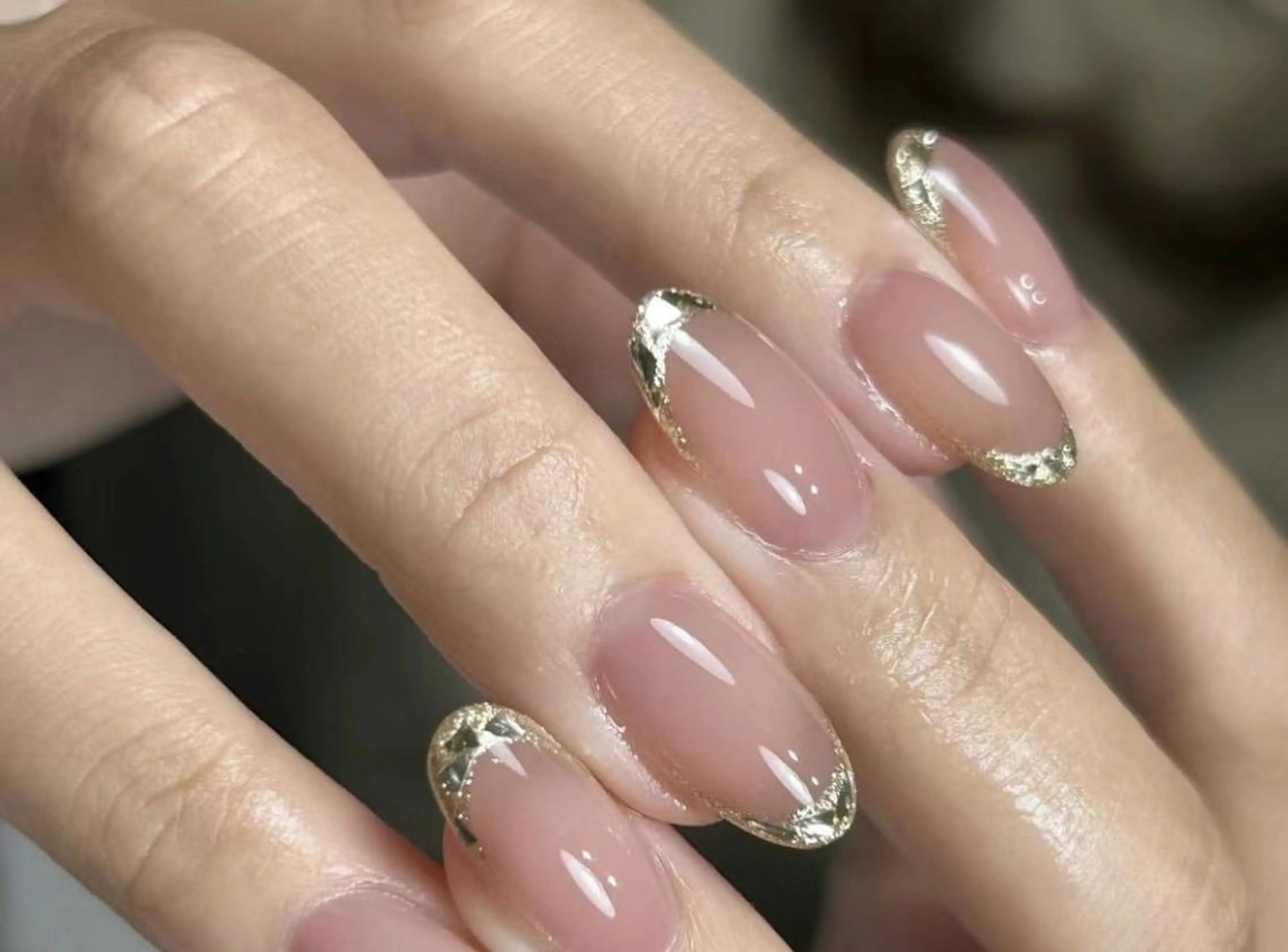 <研修ネイリスト><当店オリジナル定額>ガラスフレンチ/マグネットフレンチ4200円の写真