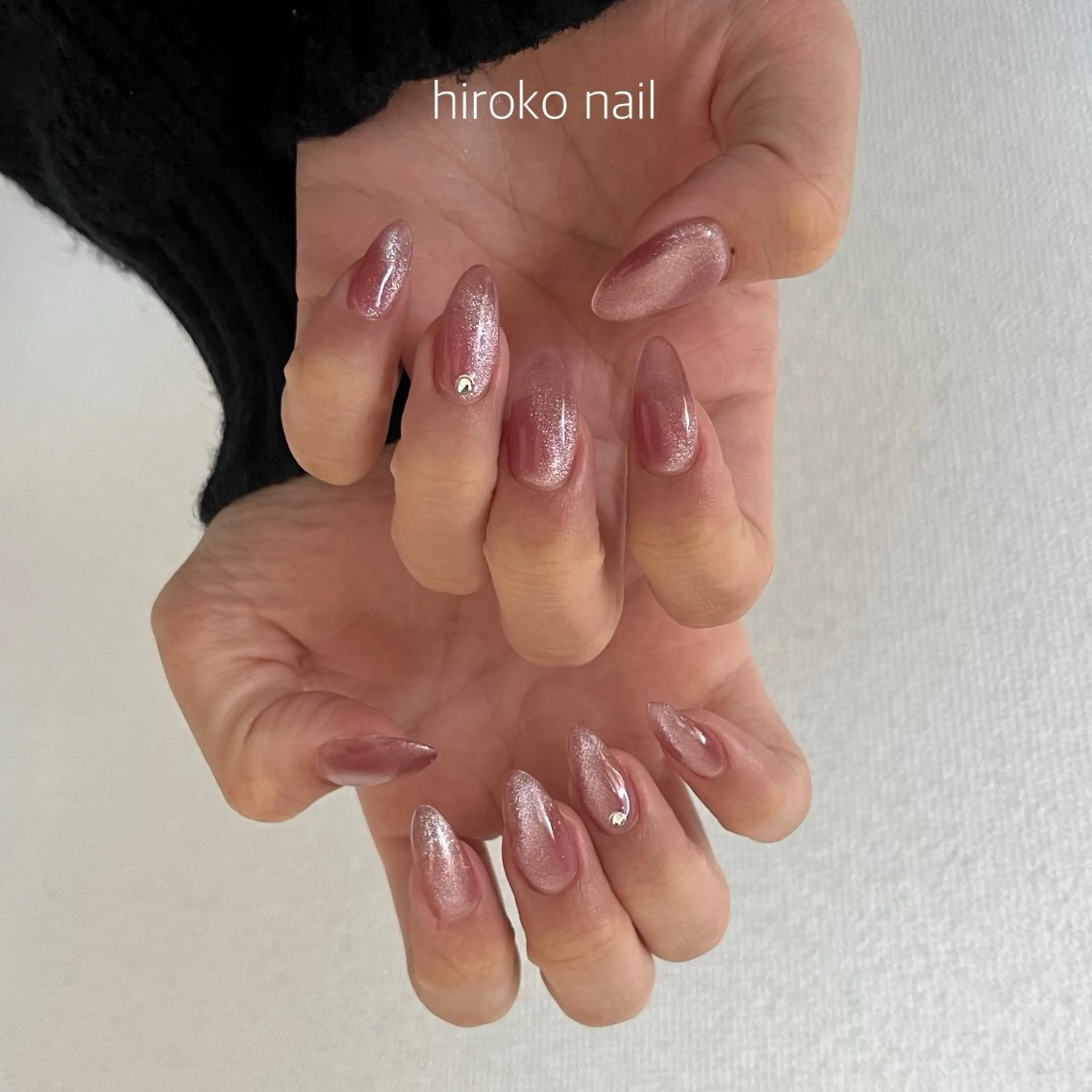 ネイル ジェルネイル マグネットネイル ストーンネイル hiroko nailのネイルデザイン