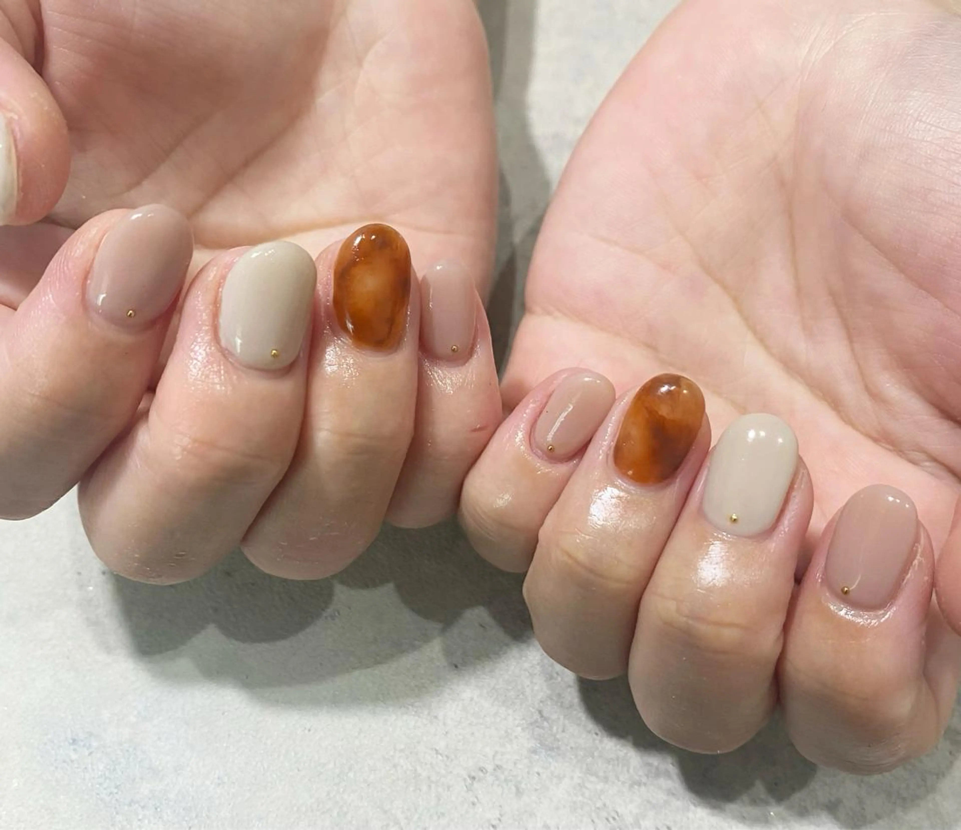 ショート カラー ネイル Nailsalon Calmeのネイルデザイン