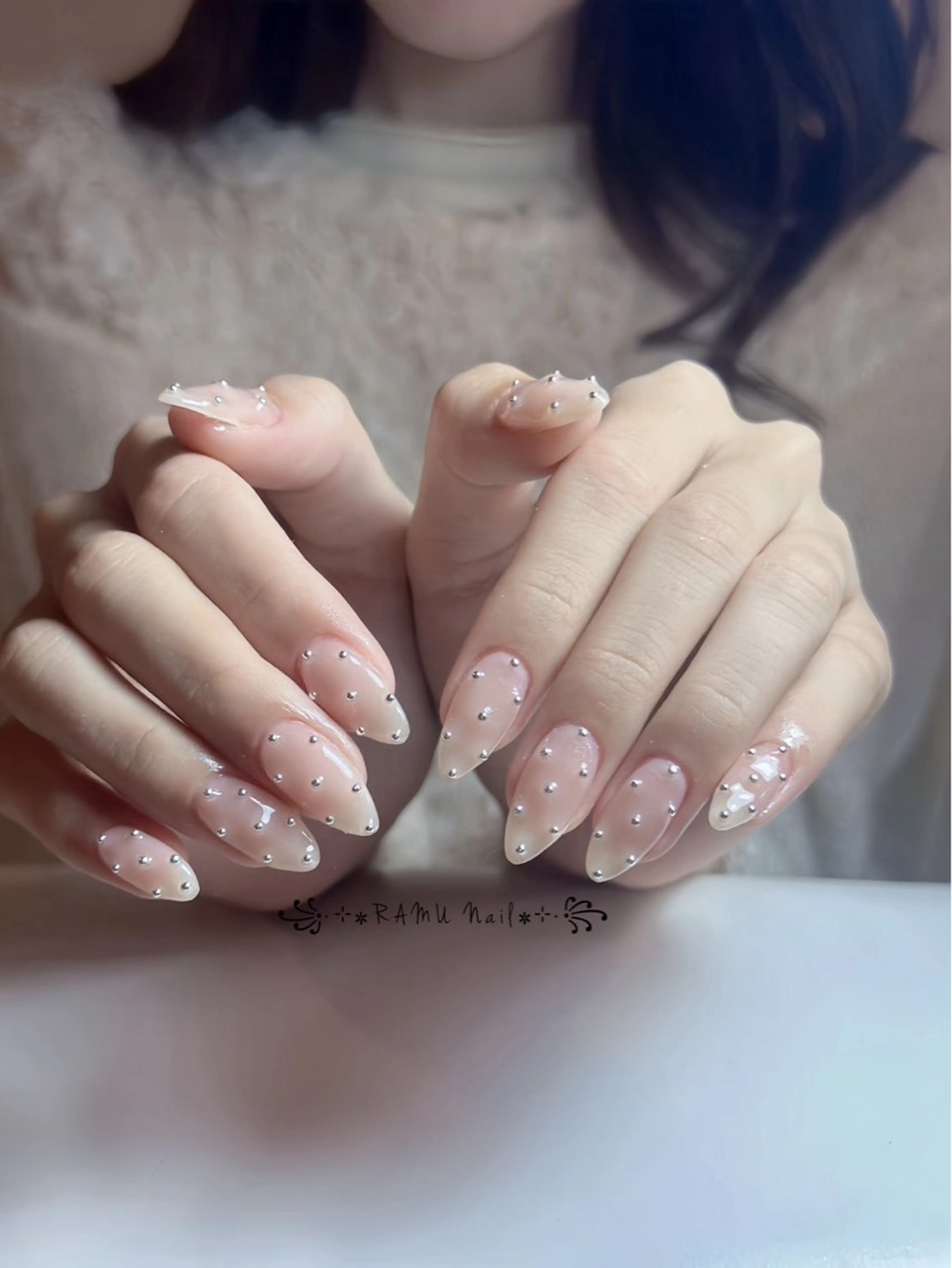 ネイル キラキラネイル マグネットネイル ミラーネイル ピンク 夏ネイル ハンドネイル RAMU Nail 恵比寿店のネイルデザイン